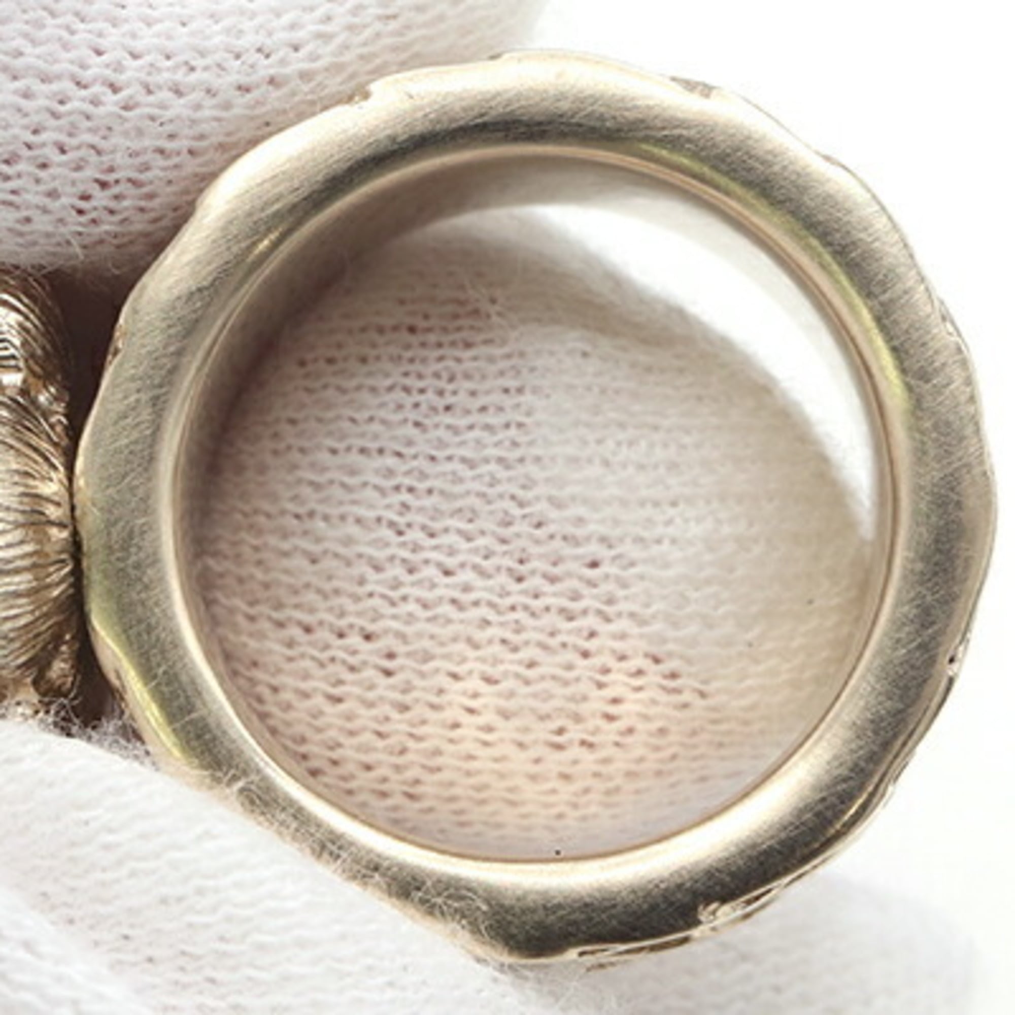 Chanel Gold Metal Band Ring (Pre-Owned)