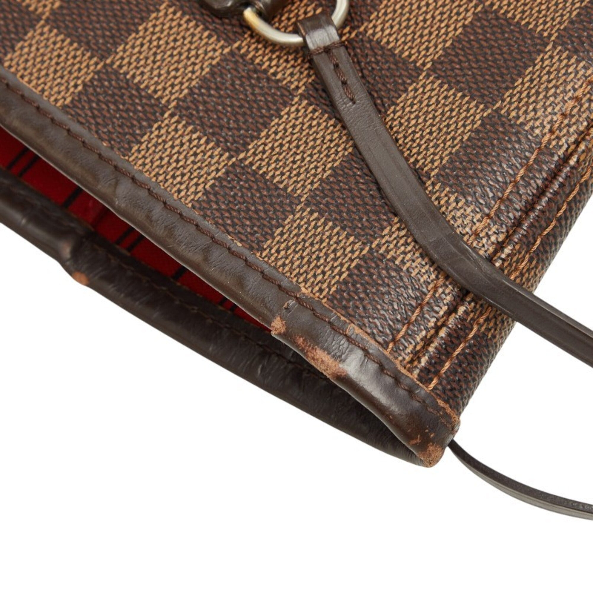 Louis Vuitton Brown Damier Canvas Pvc Leather Tote Bag (Pre-Owned)