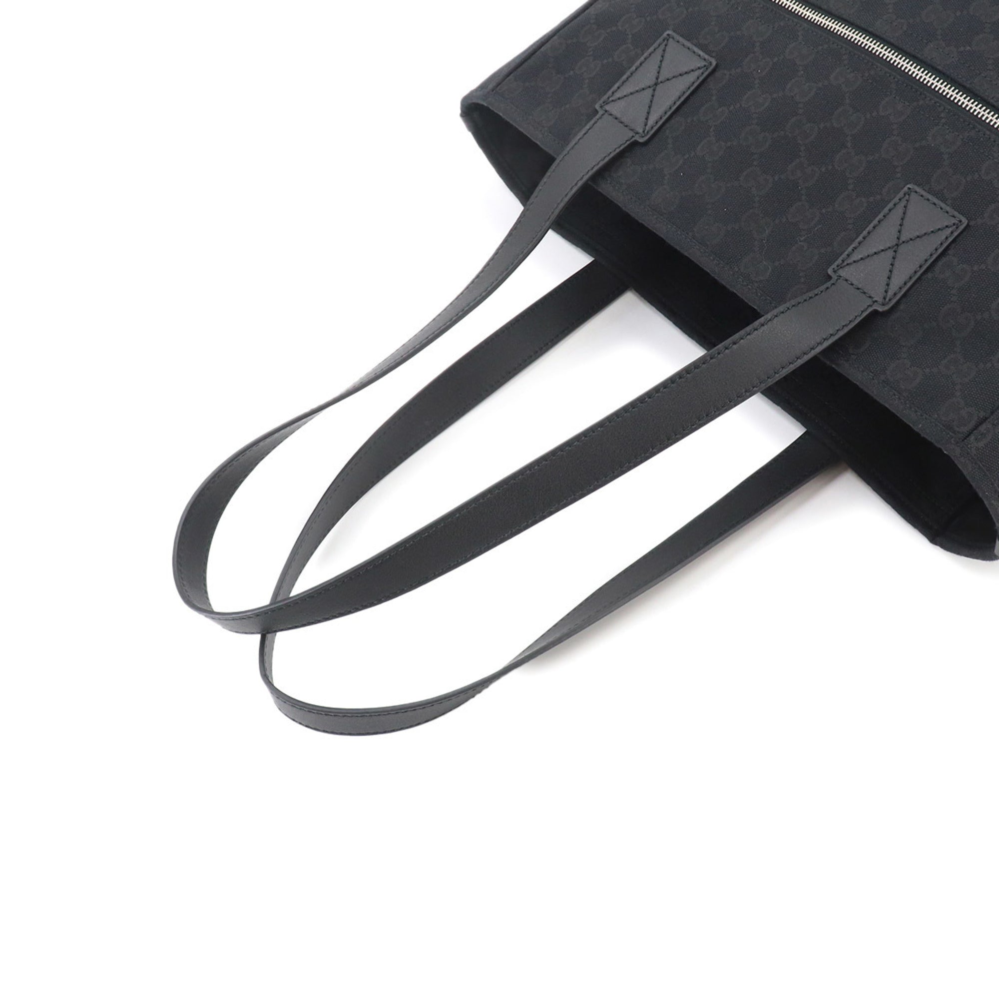 Gucci Gg Canvas Black Gg Canvas Handbag Tote Bag (Pre-Owned)