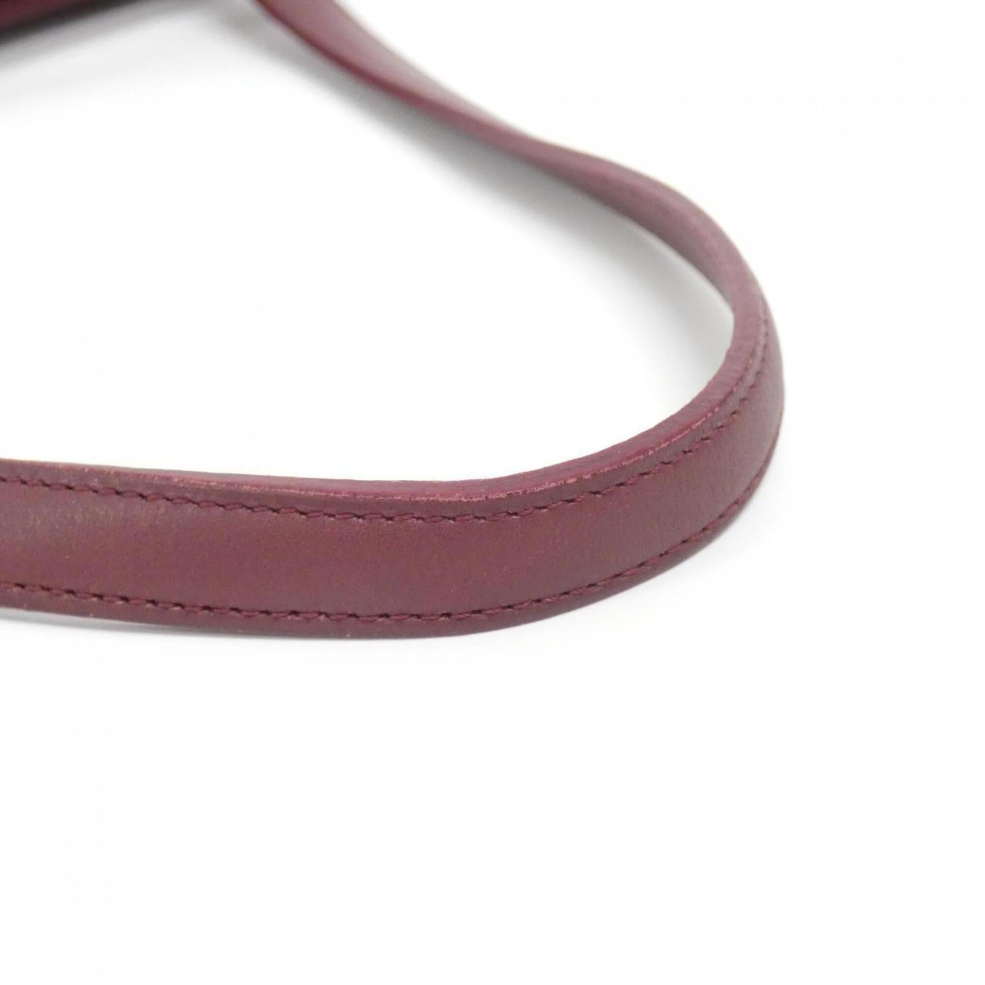 Cartier Bordeaux Leather Shoulder Bag (Pre-Owned)