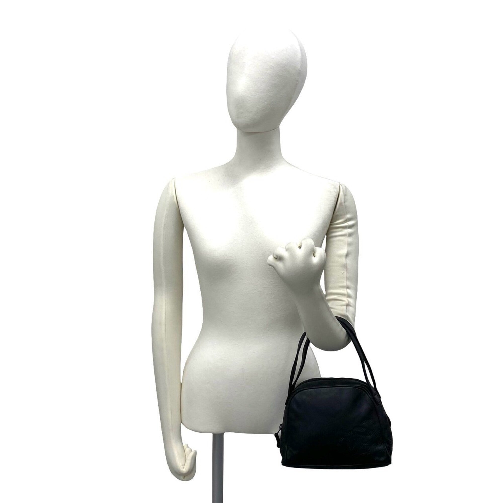 Loewe Black Leather Boston Bag Handbag (Pre-Owned)