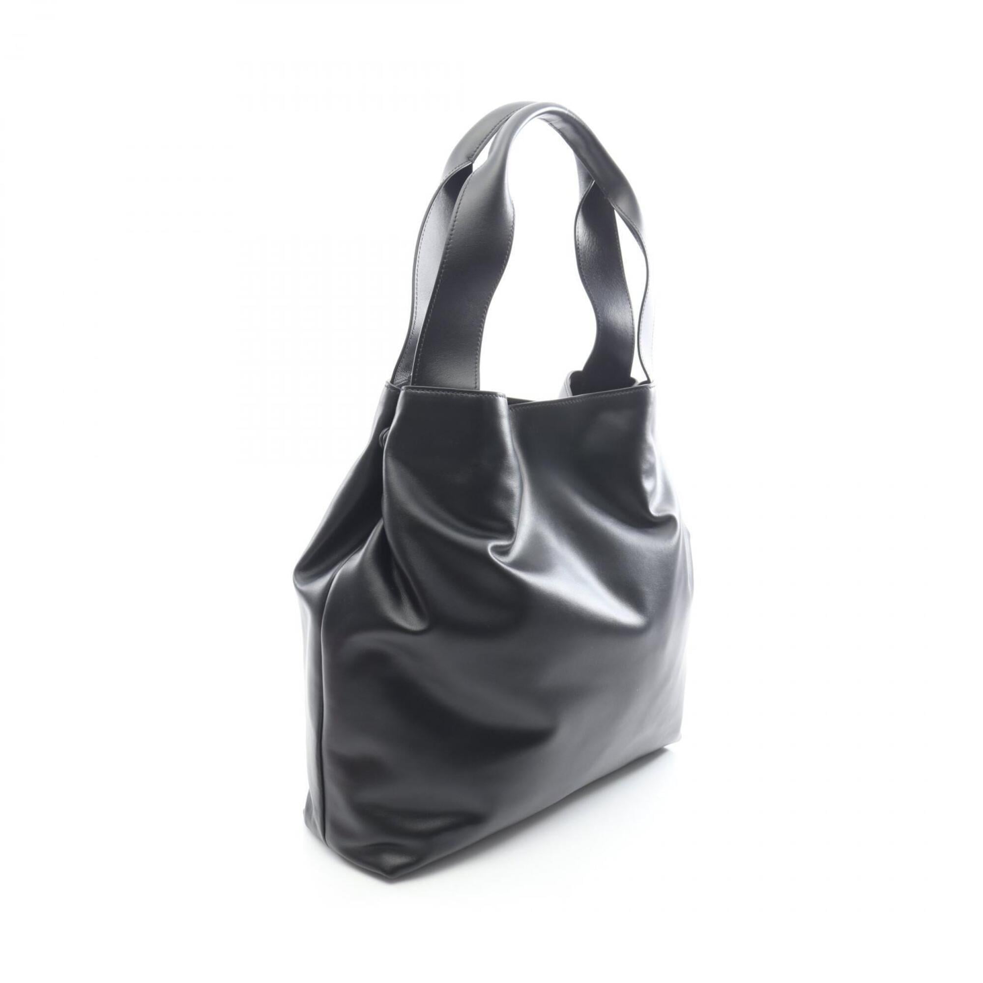 Miu Miu Black Leather Handbag Tote Bag (Pre-Owned)