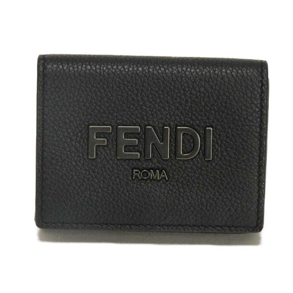 Fendi Black Gunmetal Wallet (Tri-Fold) (Pre-Owned)