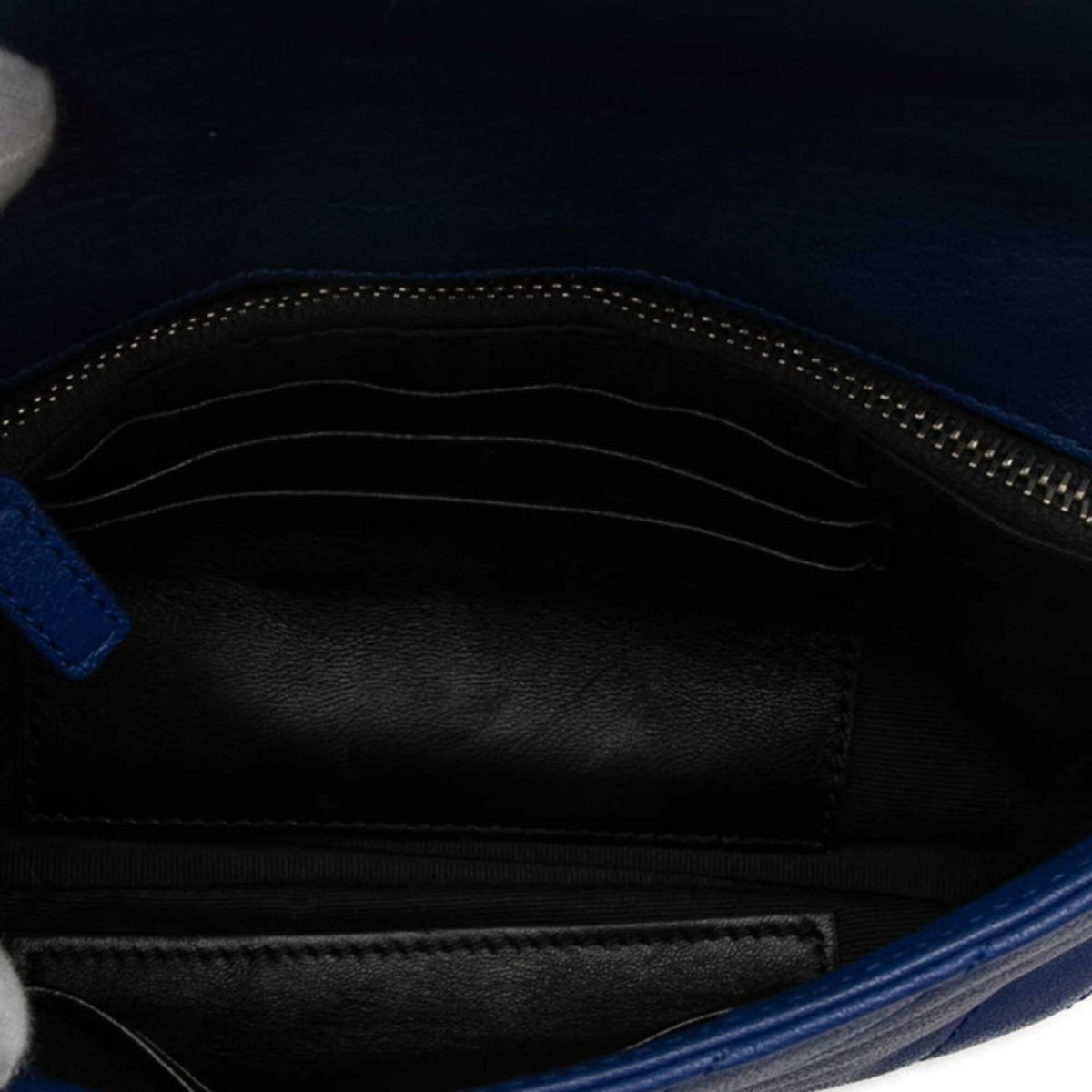 Saint Laurent Blue Leather Handbag Shoulder Bag (Pre-Owned)