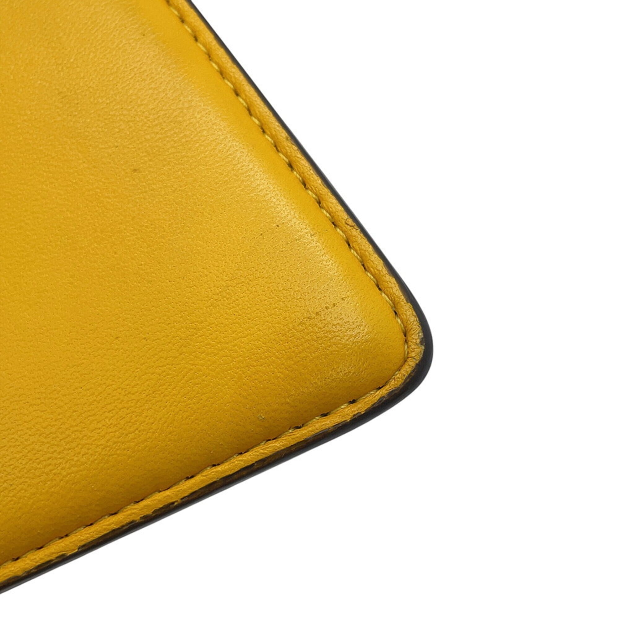 Fendi Peekaboo Yellow Leather Handbag (Pre-Owned)