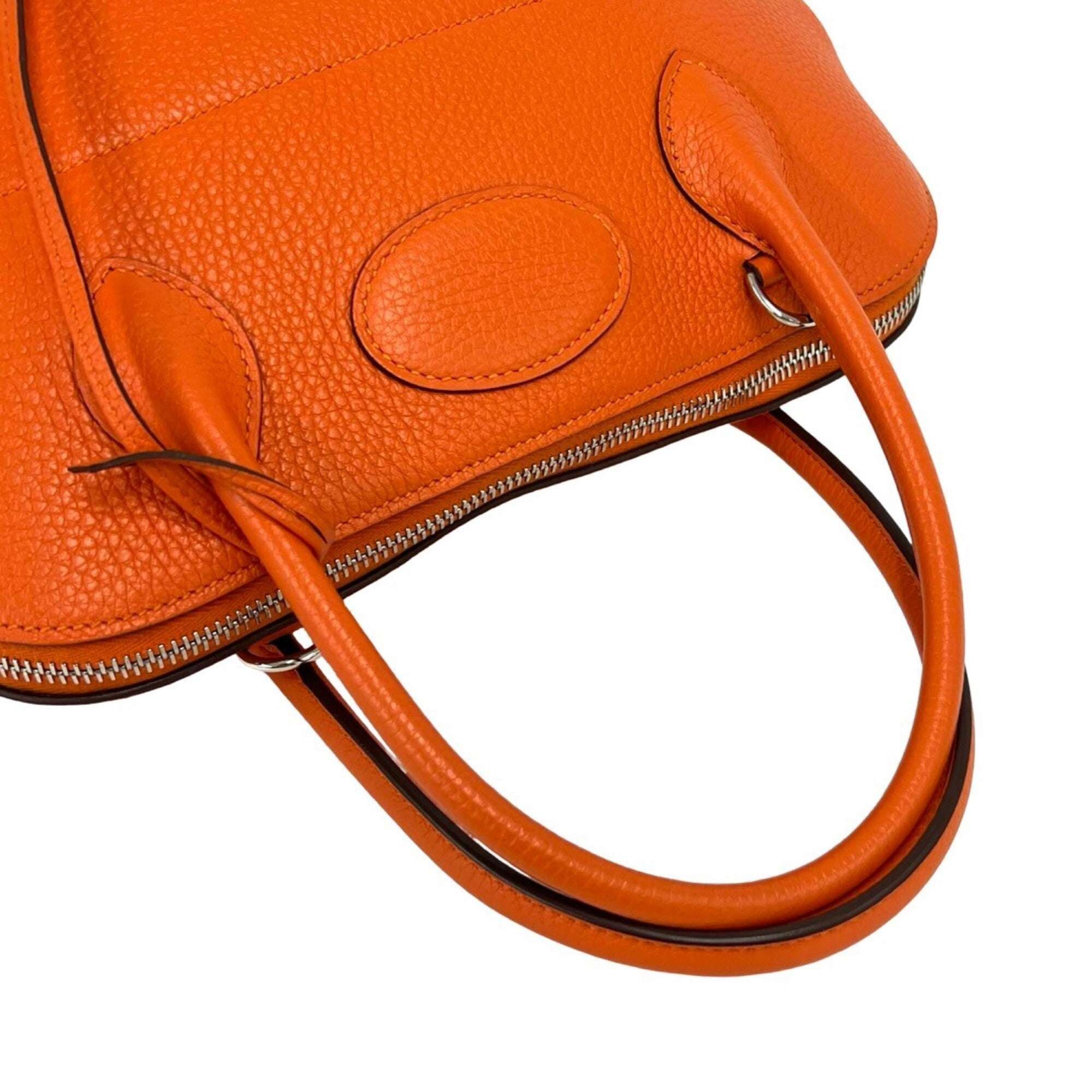 Hermes Orange Taurillon Clemence Leather Handbag Shoulder Bag (Pre-Owned)