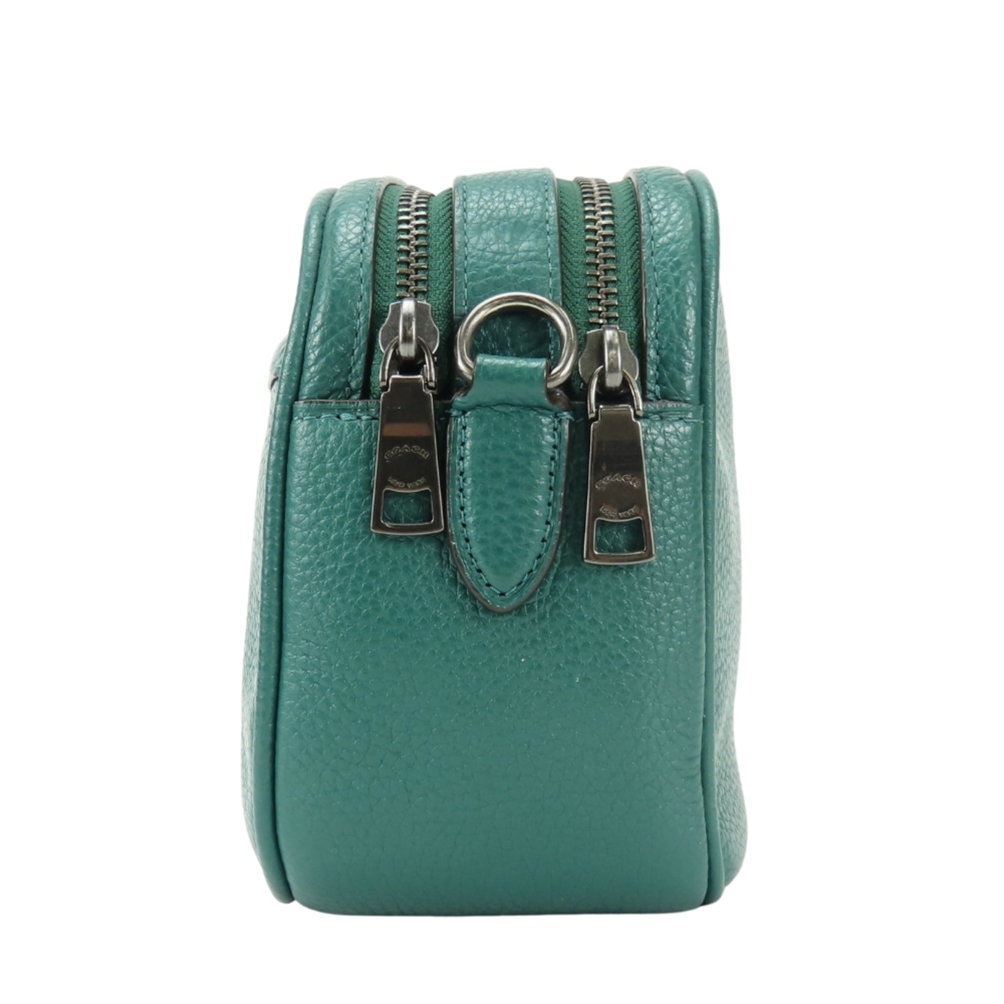 Coach Green Purple Blue Leather Shoulder Bag (Pre-Owned)