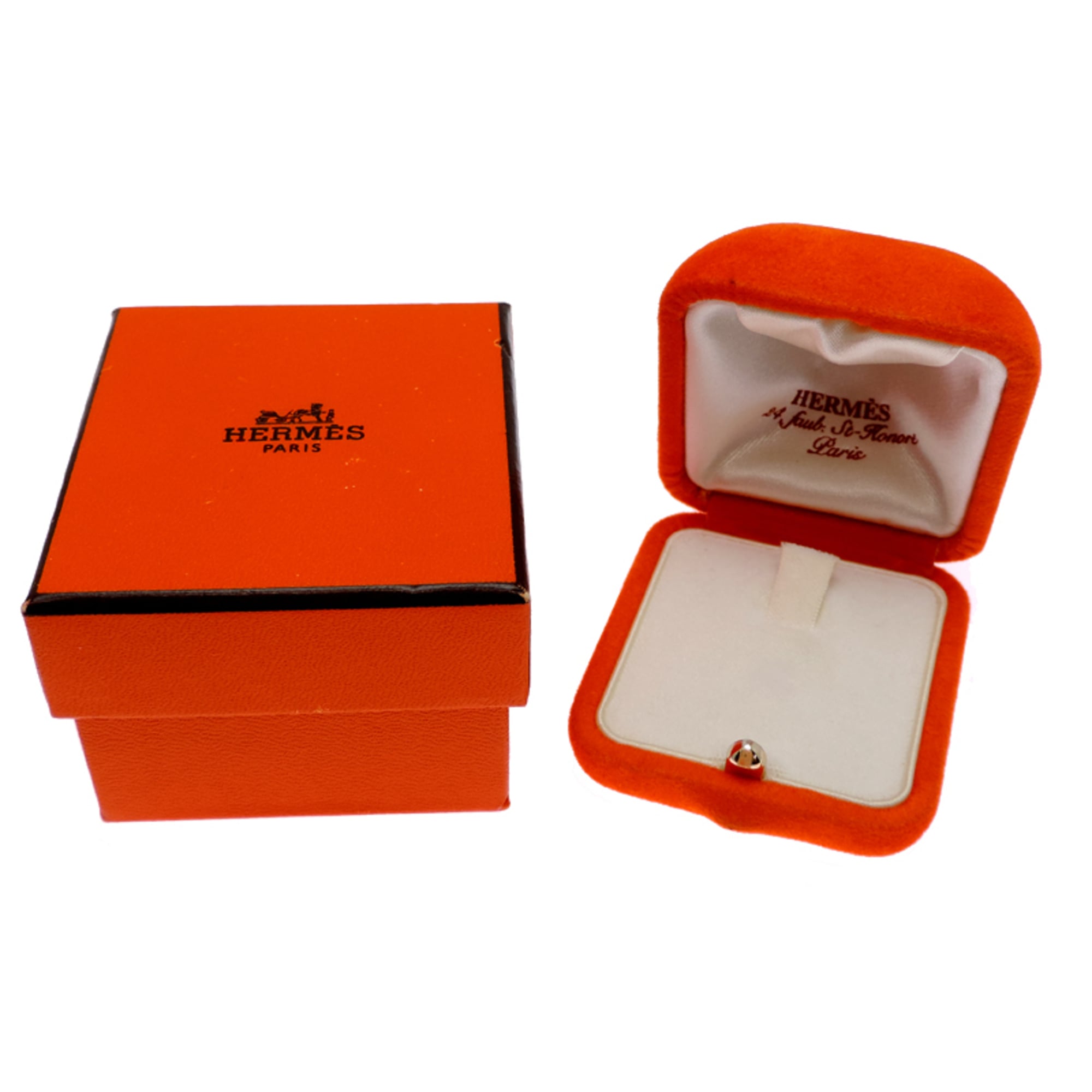 Hermes Silver 925 Band Ring (Pre-Owned)