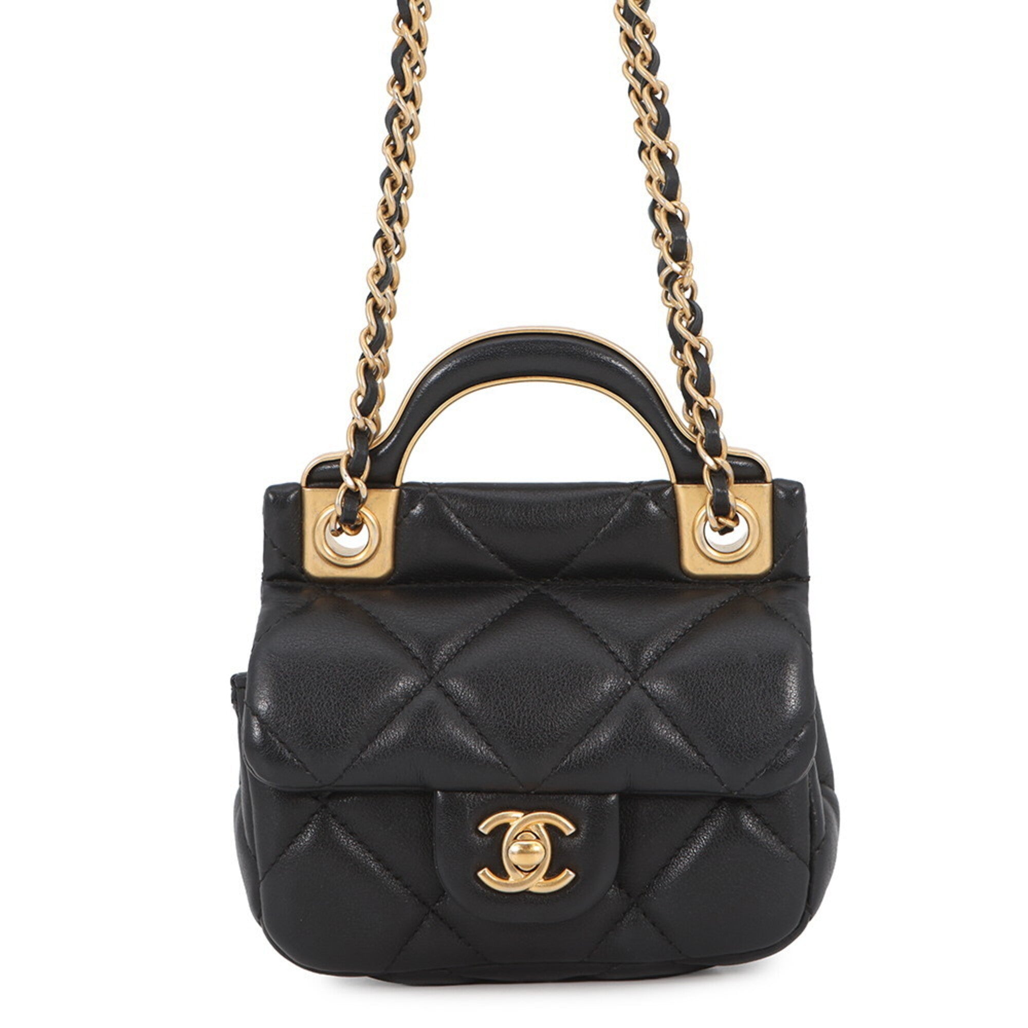 Chanel Black Leather Shoulder Bag (Pre-Owned)