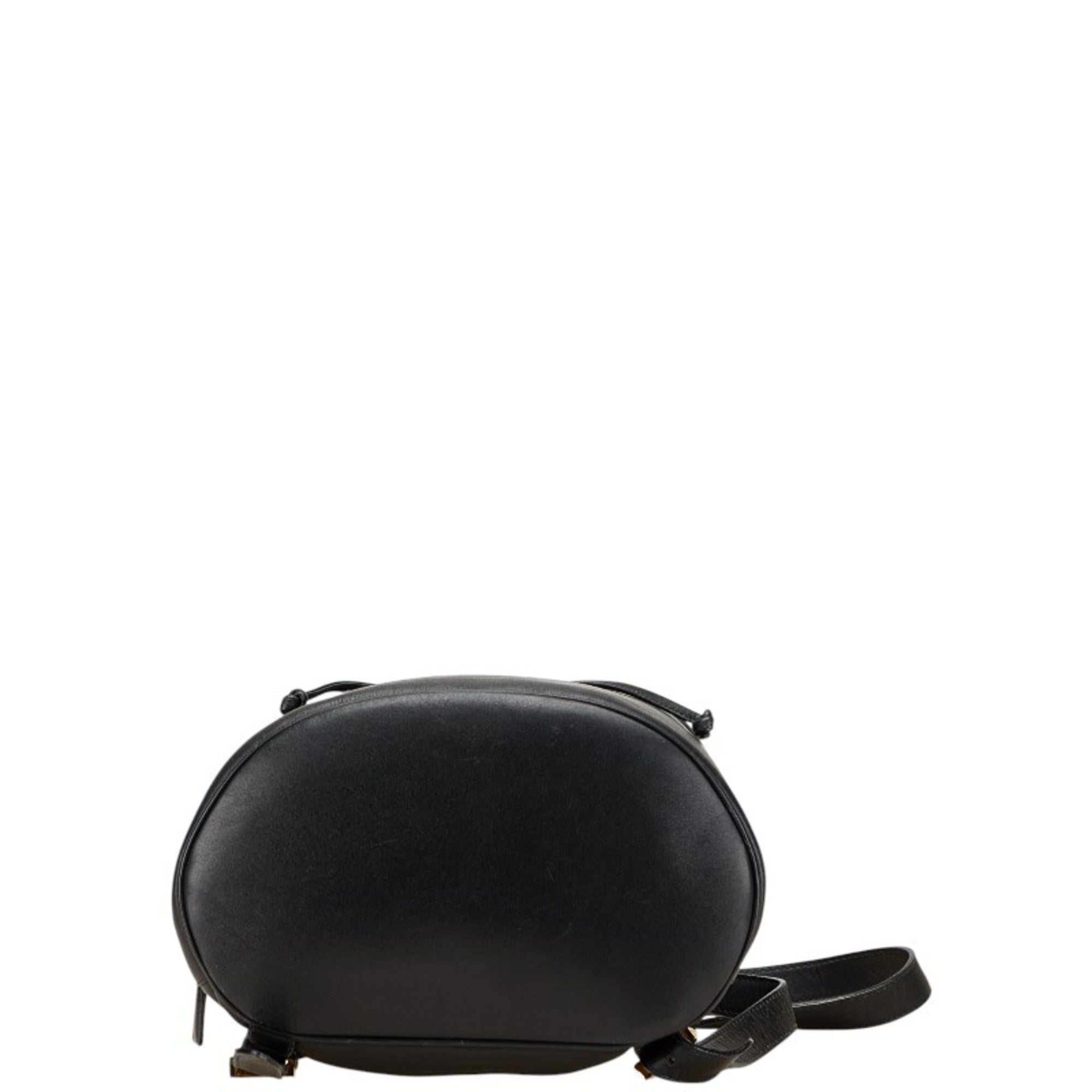 Salvatore Ferragamo Gancini Black Leather Backpack (Pre-Owned)