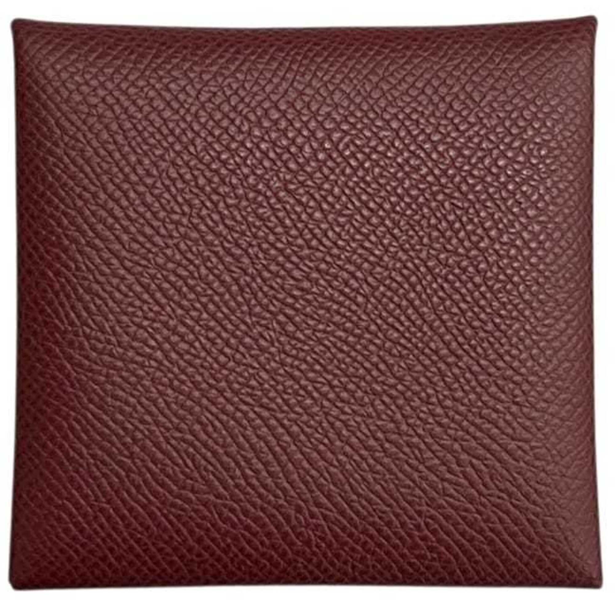 Hermes Bordeaux Epsom Leather Coin Purse/Coin Case (Pre-Owned)