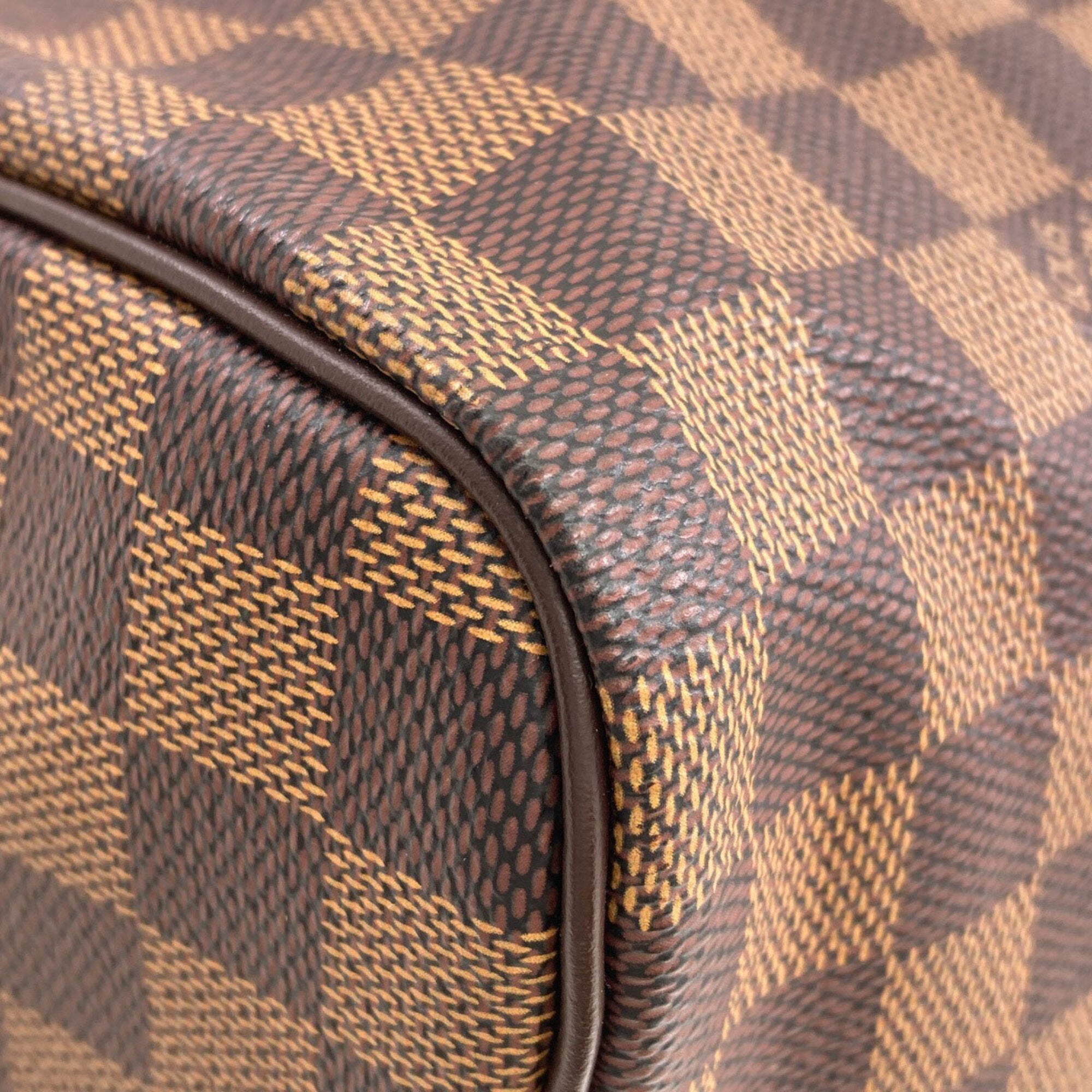 Louis Vuitton Damier Canvas Ebene Damier Canvas Boston Bag (Pre-Owned)