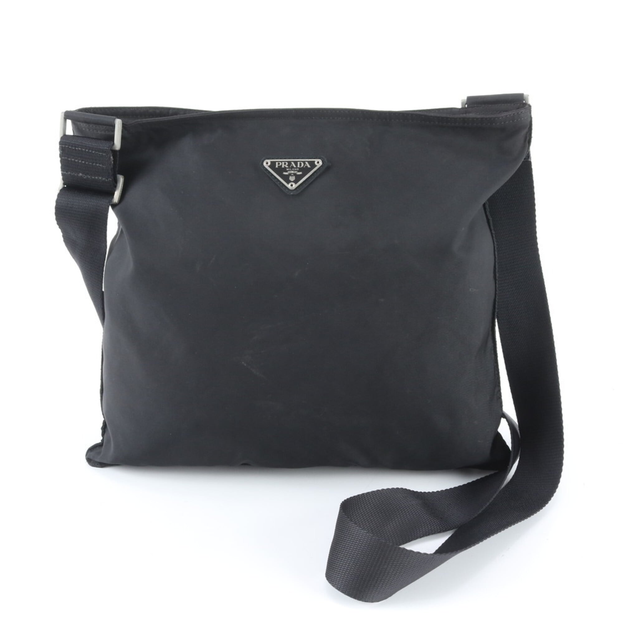 Prada Black Nylon Leather Shoulder Bag (Pre-Owned)
