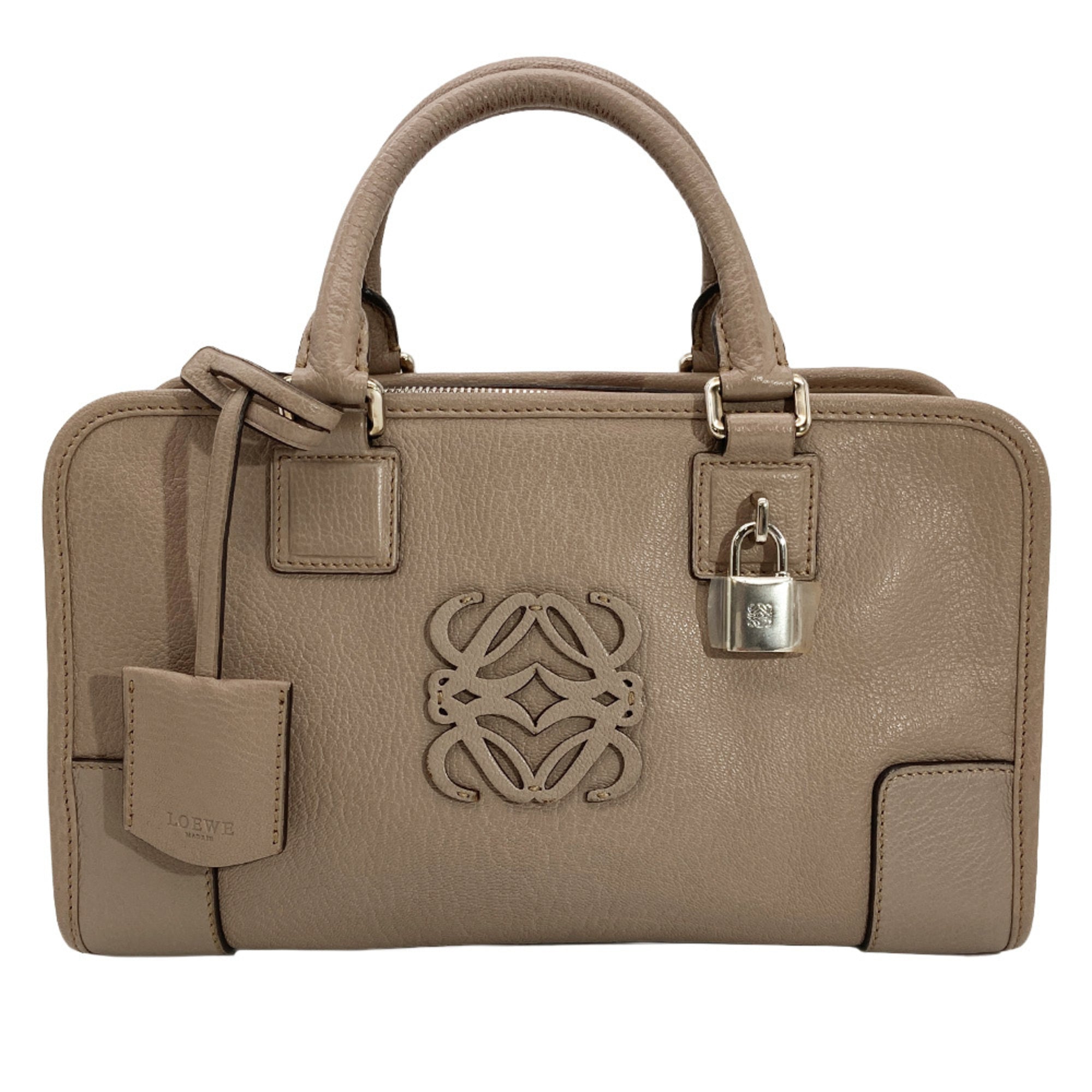 Loewe Grayish Leather Handbag (Pre-Owned)