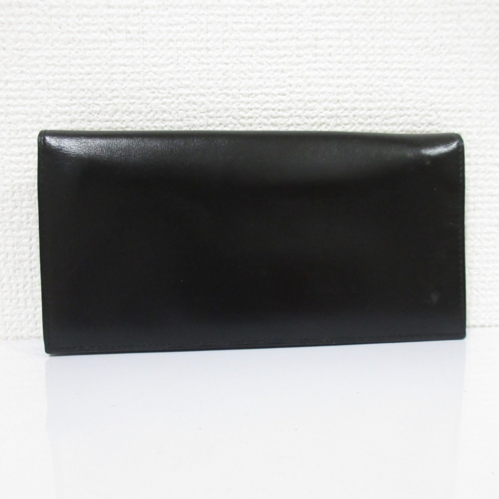 Cartier Black Leather Long Wallet (Bi-Fold) (Pre-Owned)
