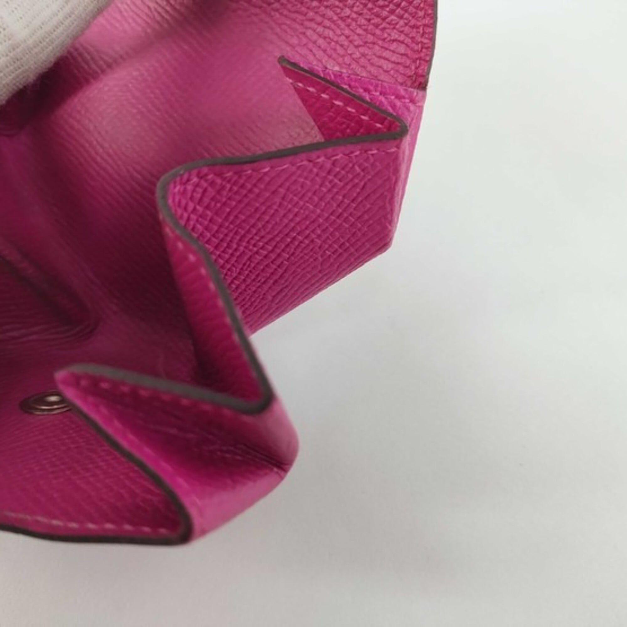 Hermes Pink Epsom Leather Coin Purse/Coin Case (Pre-Owned)