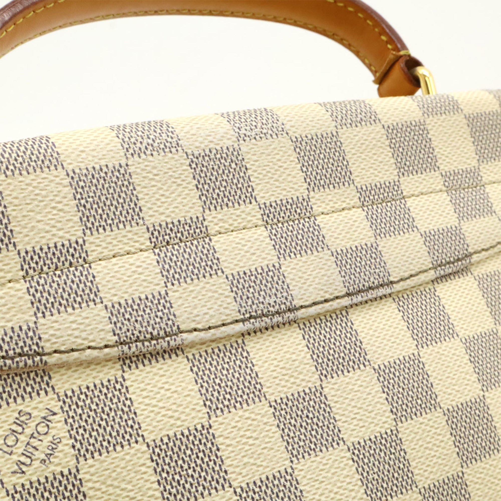 Louis Vuitton Damier Azur Ivory Canvas Handbag Shoulder Bag (Pre-Owned)