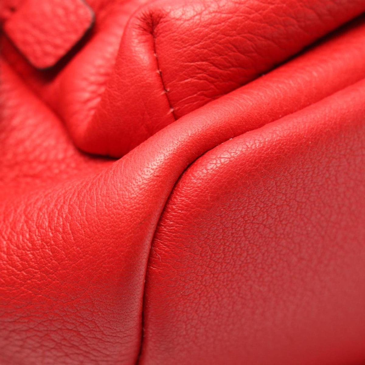 Michael Kors Red Color Leather Backpack (Pre-Owned)