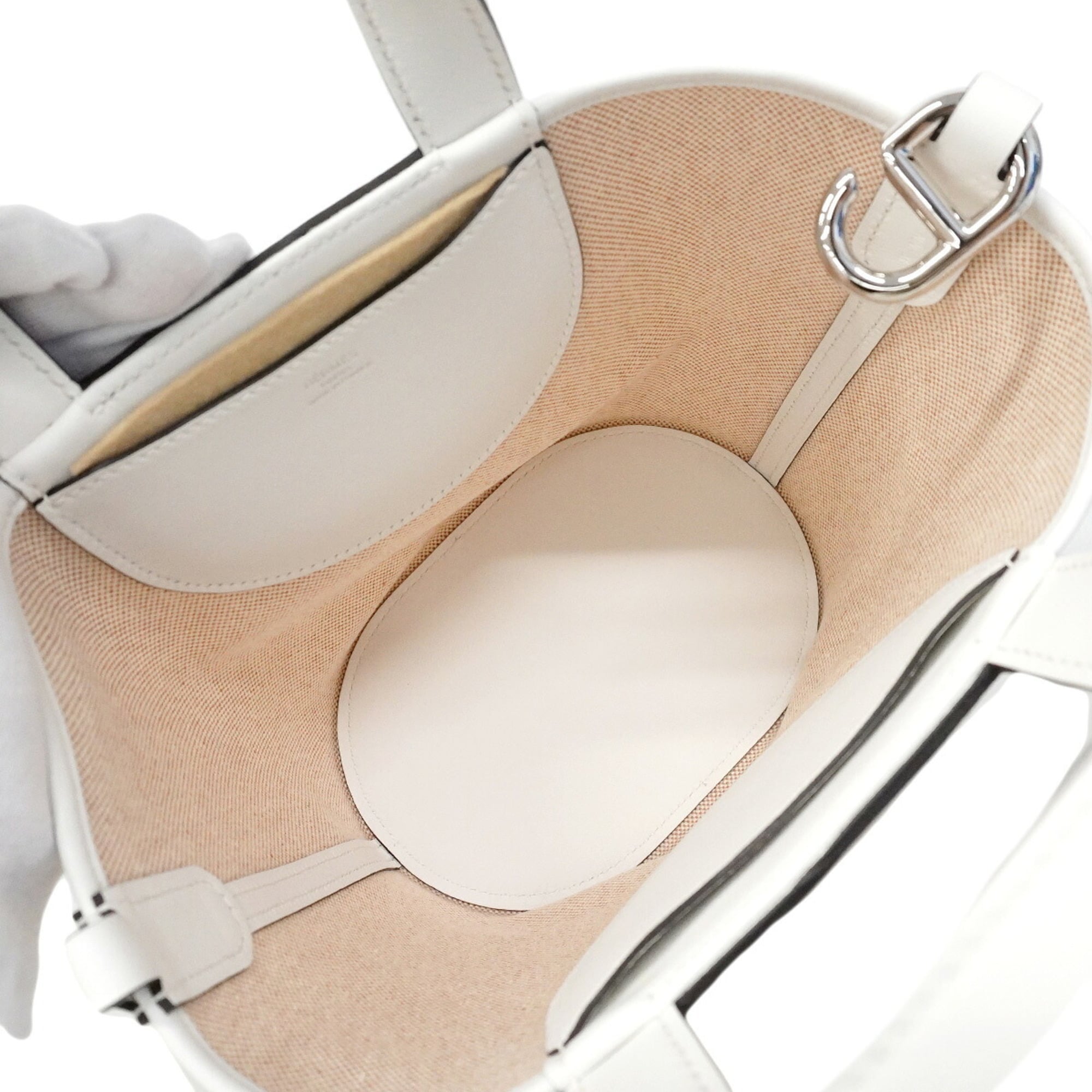 Hermes Beige Toile H Handbag (Pre-Owned)