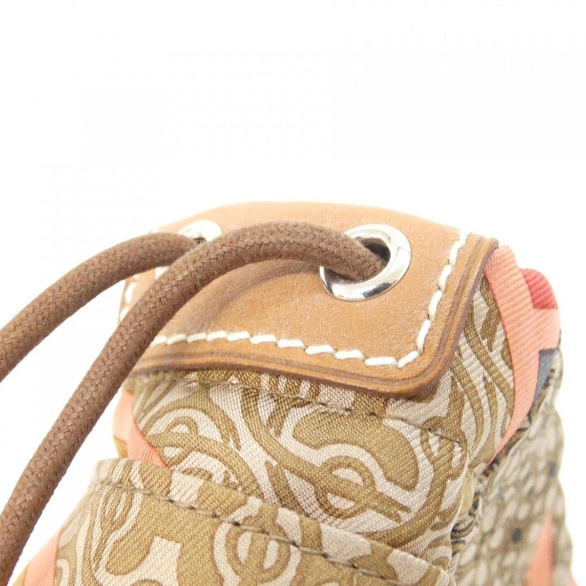 Hermes Fauve Feu Silk Barenia Leather Handbag Pouch (Pre-Owned)