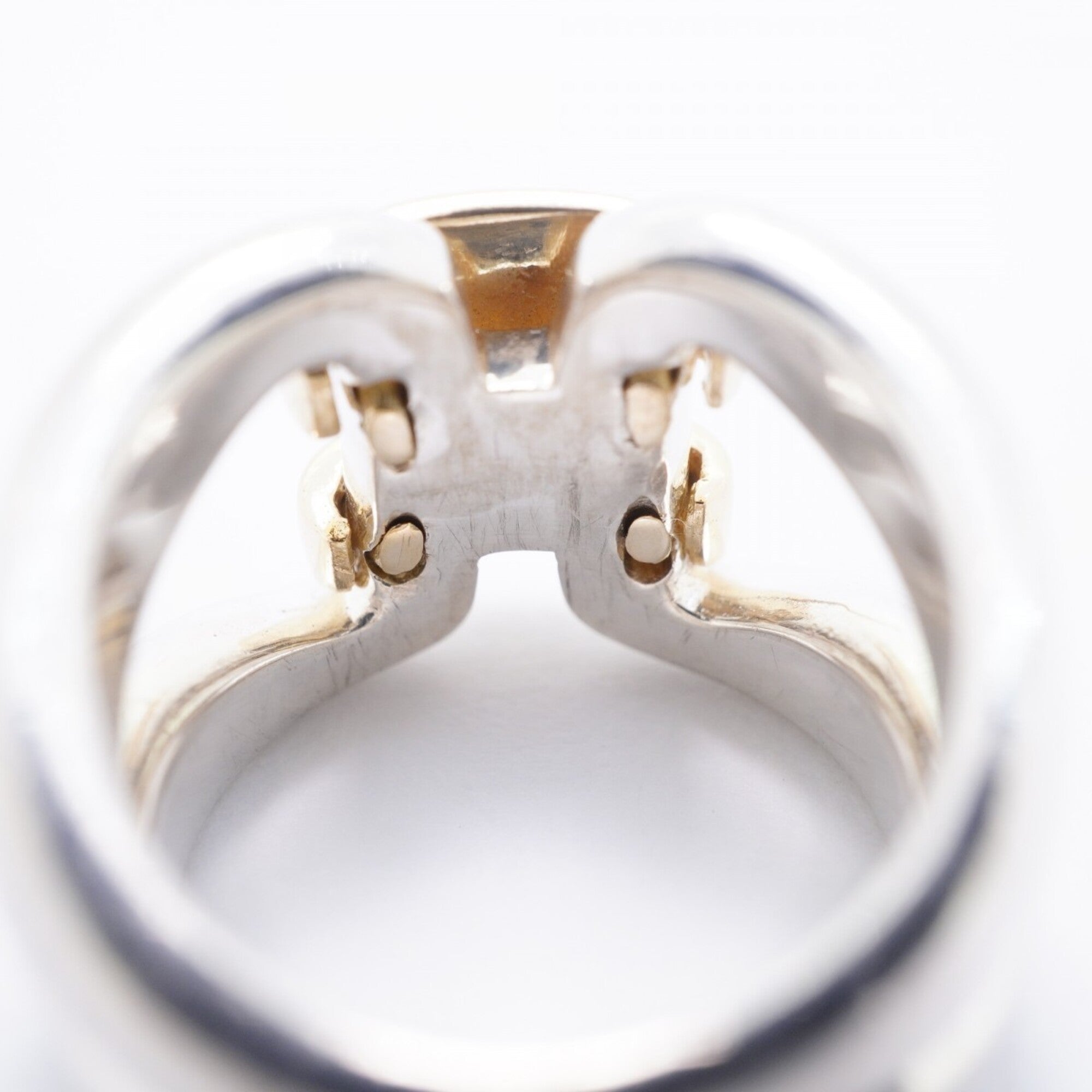 Hermes Yellow Gold (18K) Silver 925 Band Ring (Pre-Owned)