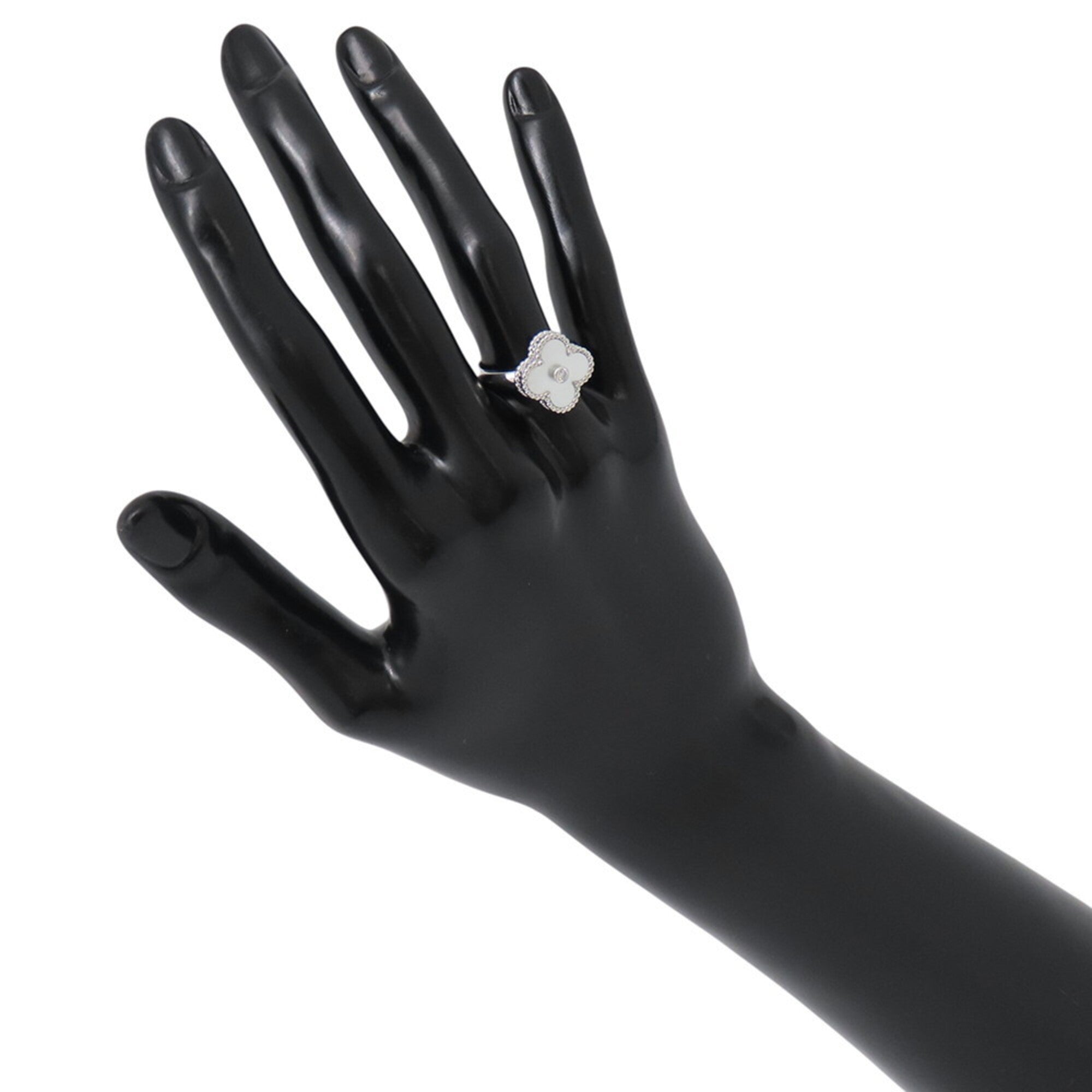 Van Cleef & Arpels Alhambra White Gold (18K) Band Ring (Pre-Owned)