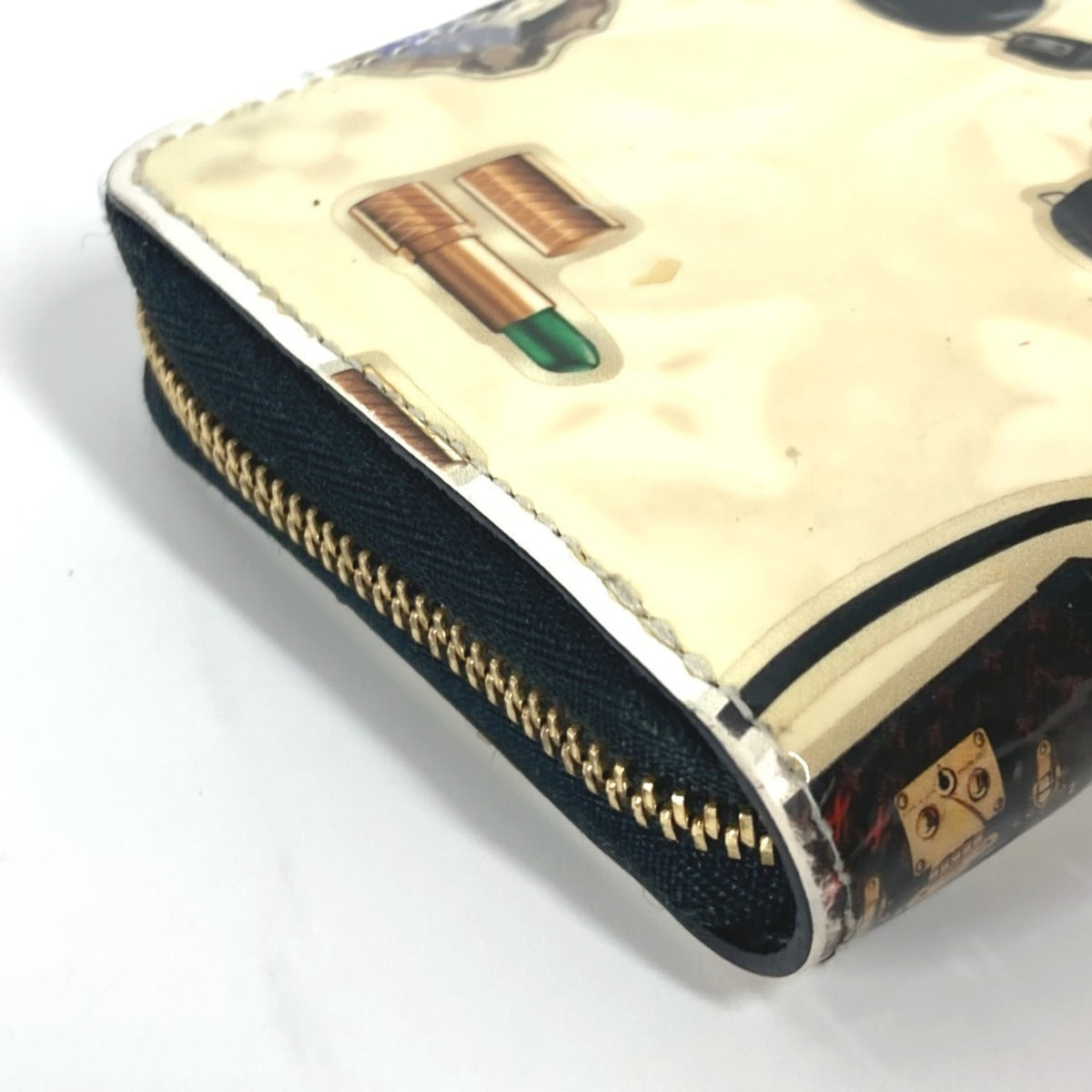 Louis Vuitton Black White Patent Leather Coin Purse/Coin Case (Pre-Owned)