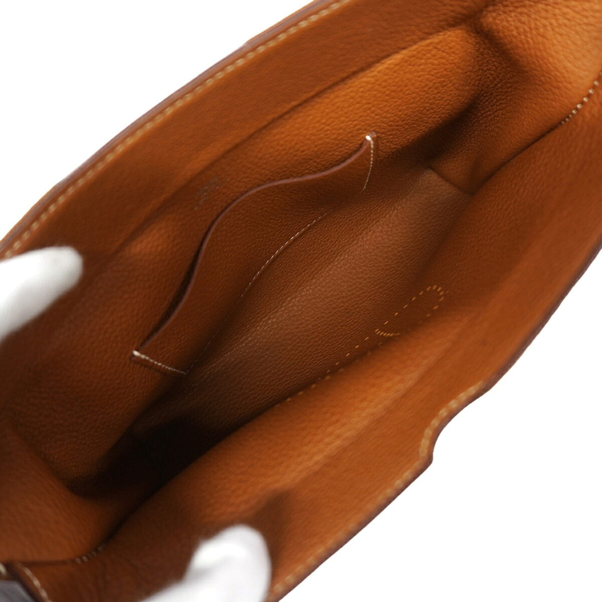 Hermes Gold Togo Leather Shoulder Bag (Pre-Owned)