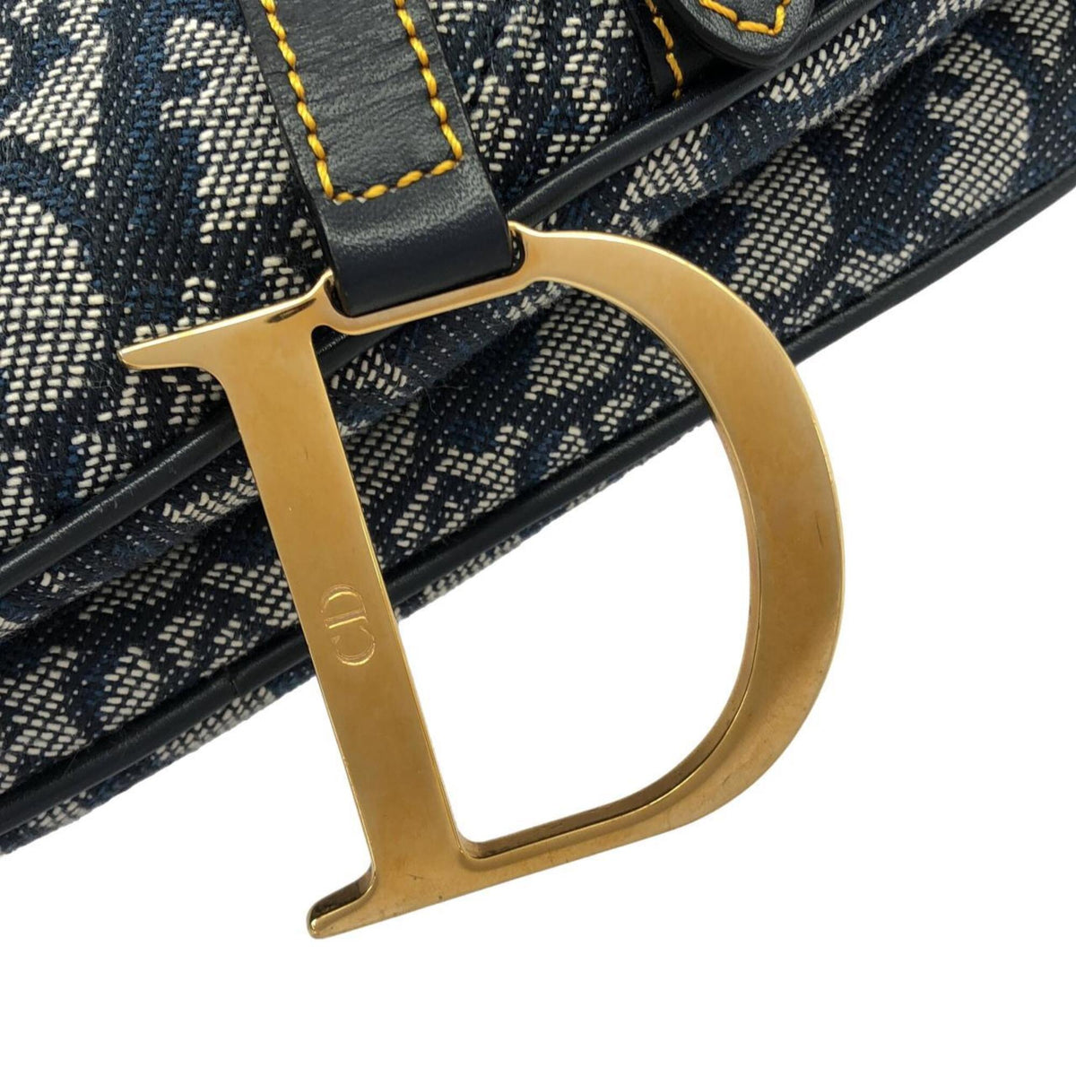 Christian Dior Blue Canvas Saddle Bag (Pre-Owned)