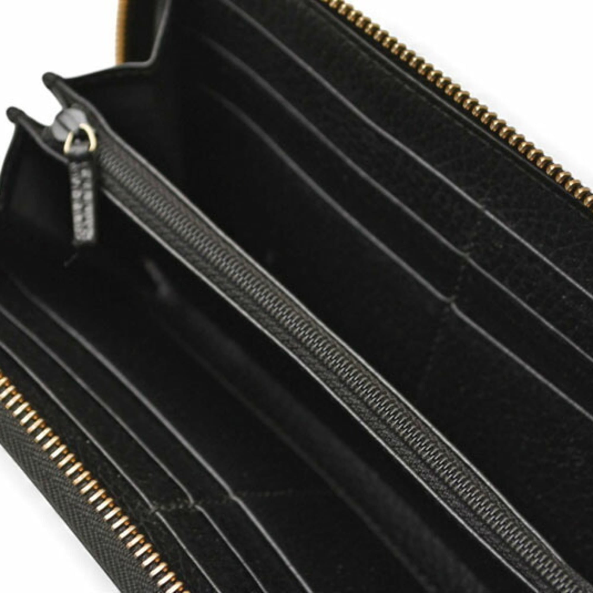 Gucci Black Leather Long Wallet (Bi-Fold) (Pre-Owned)