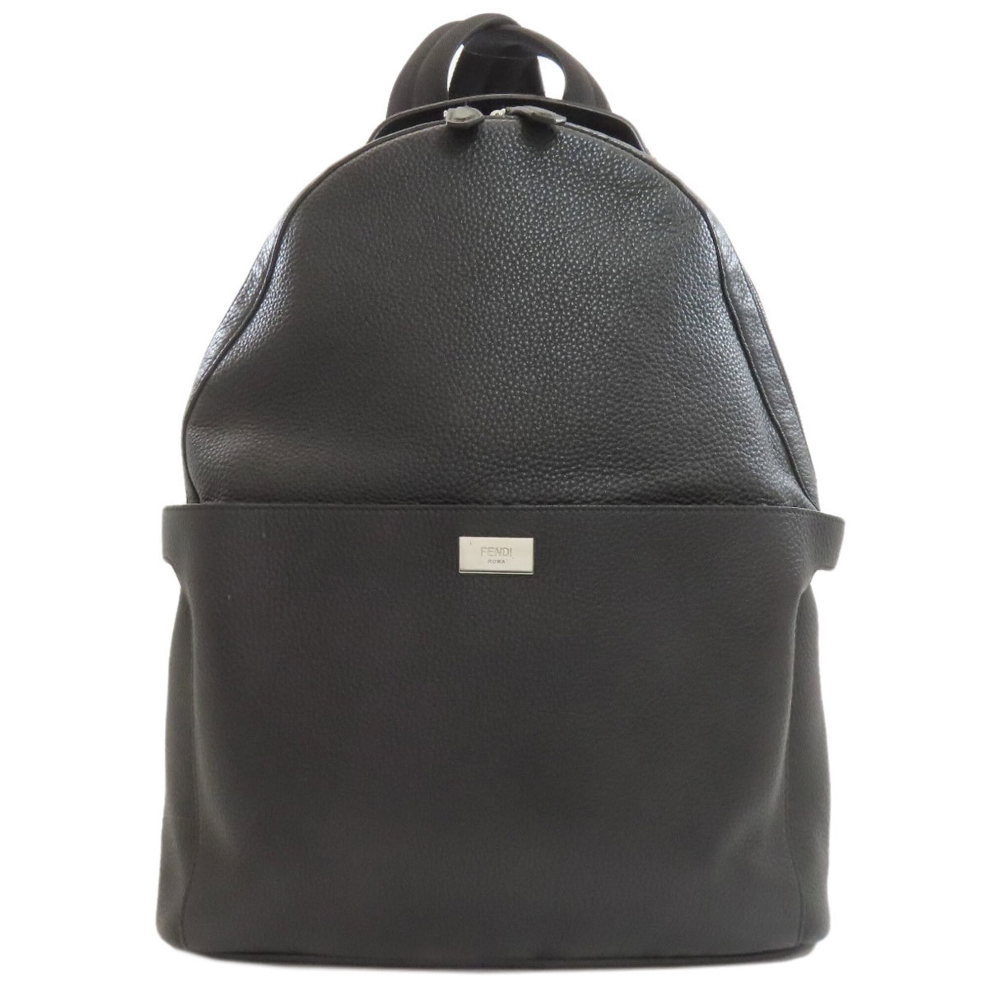 Fendi Black Leather Backpack (Pre-Owned)
