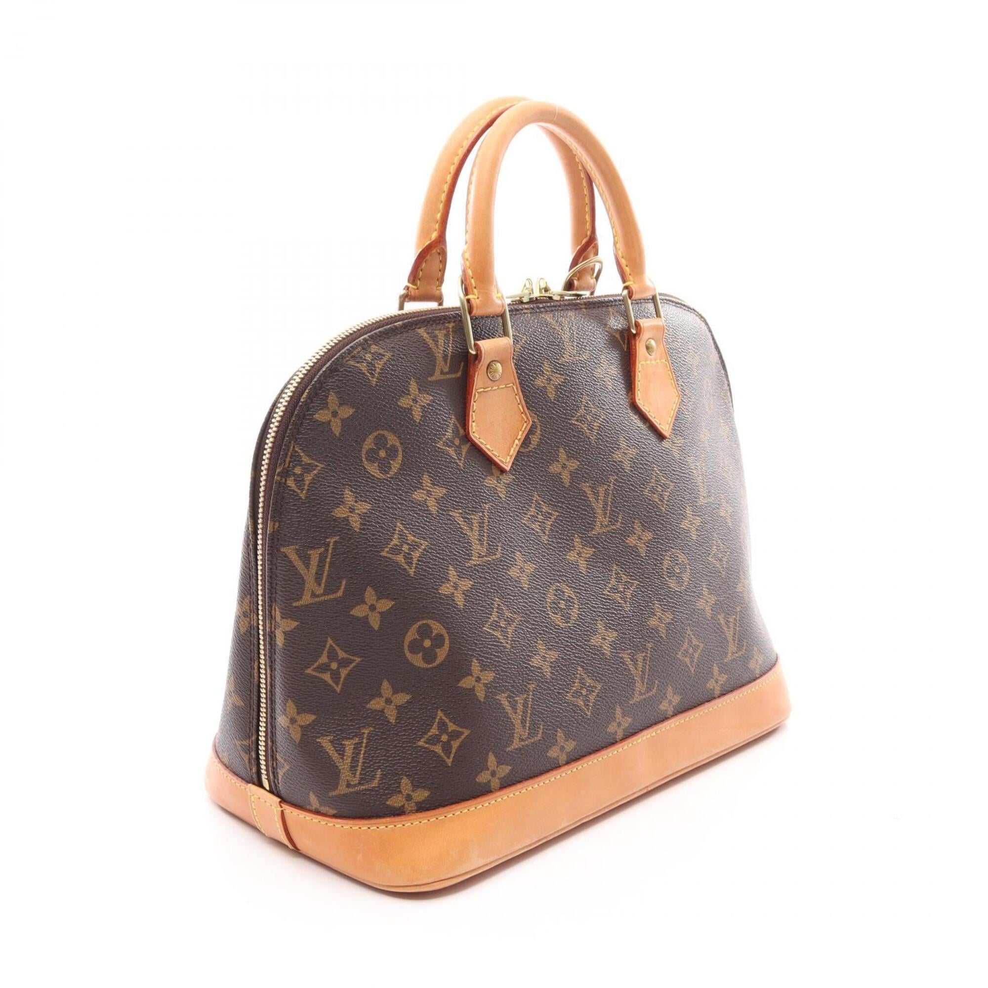 Louis Vuitton Monogram Brown Coated Canvas Leather Handbag (Pre-Owned)