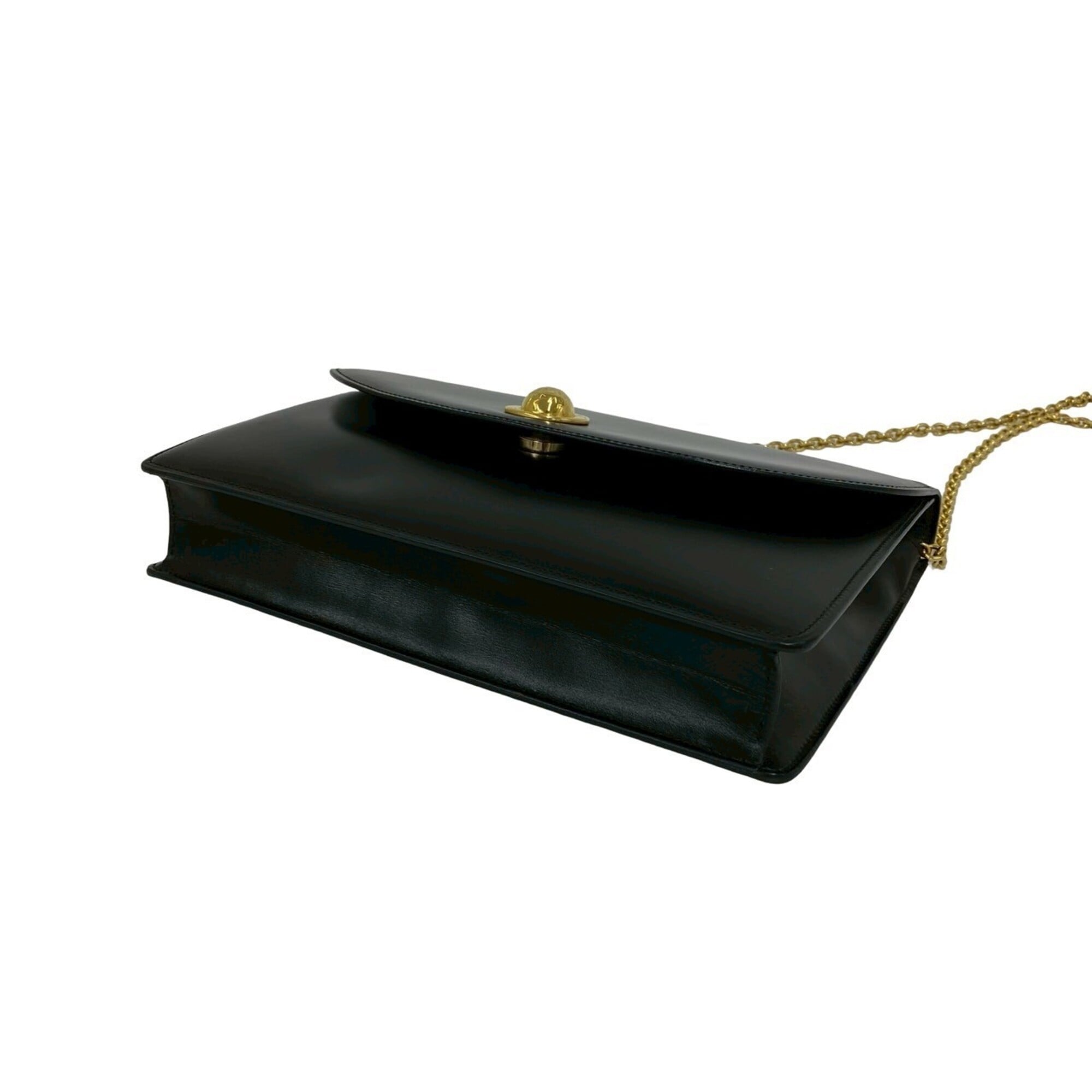 Celine Black Leather Pochette Shoulder Bag (Pre-Owned)