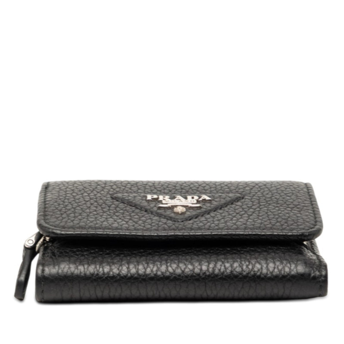 Prada Black Leather Wallet (Tri-Fold) (Pre-Owned)