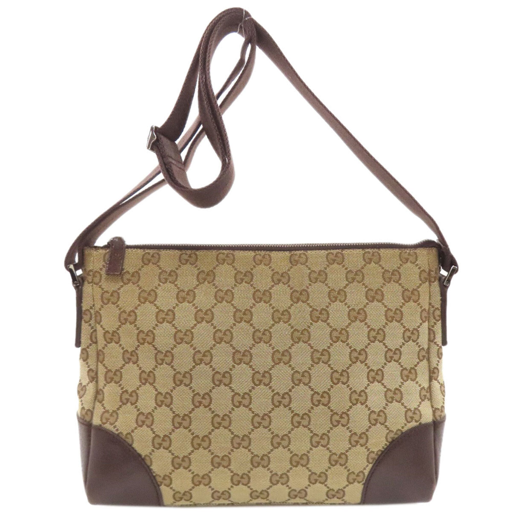 Gucci Gg Canvas Brown Gg Canvas Shoulder Bag (Pre-Owned)