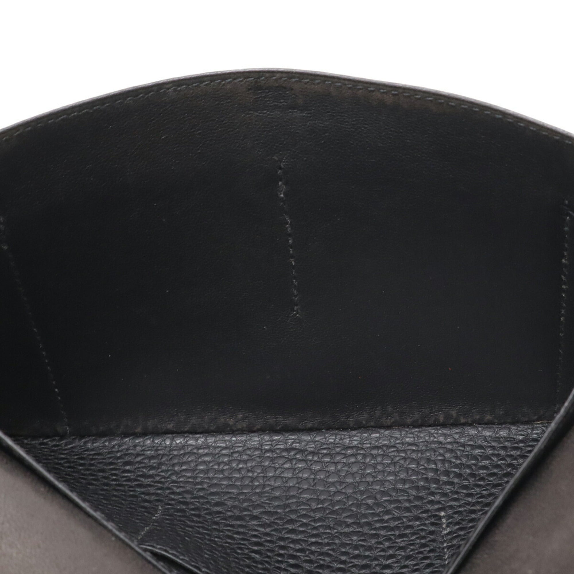 Hermes Dogon Duo Black Taurillon Clemence Leather Long Wallet (Bi-Fold) (Pre-Owned)
