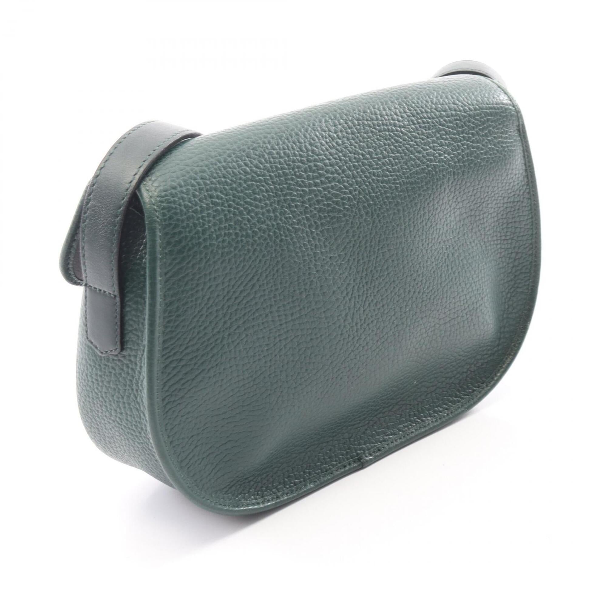 Christian Dior Green Leather Handbag Shoulder Bag (Pre-Owned)