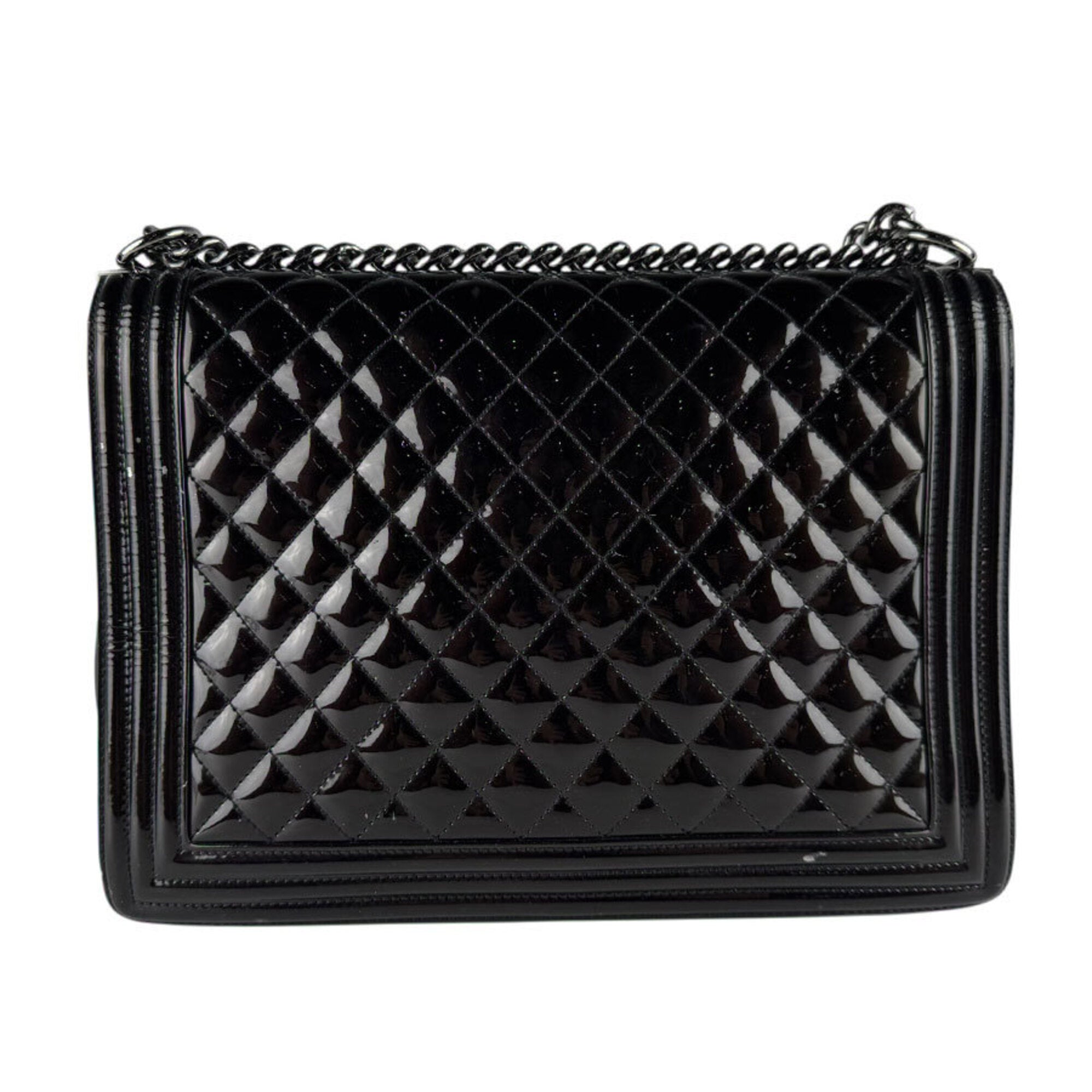 Chanel Black Patent Leather Shoulder Bag (Pre-Owned)