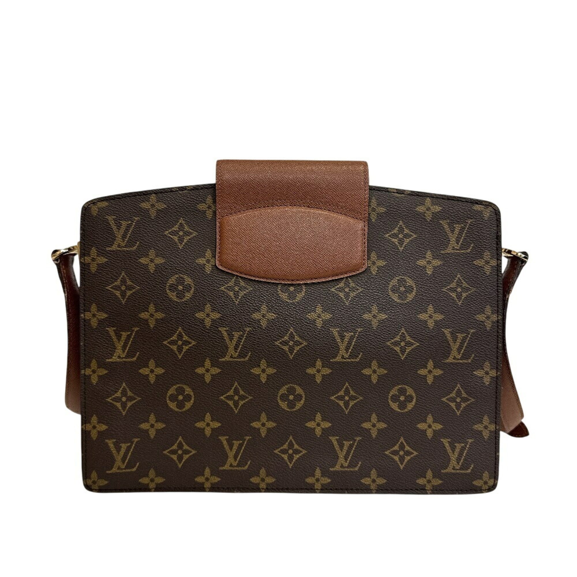 Louis Vuitton Brown Leather Shoulder Bag (Pre-Owned)