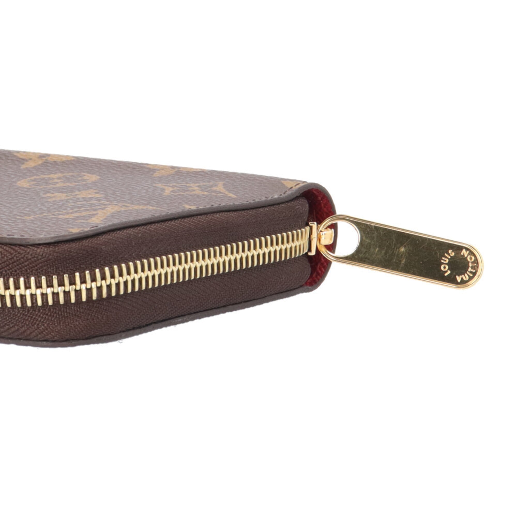 Louis Vuitton Monogram Brown Fuchsia Monogram Canvas Long Wallet (Bi-Fold) (Pre-Owned)