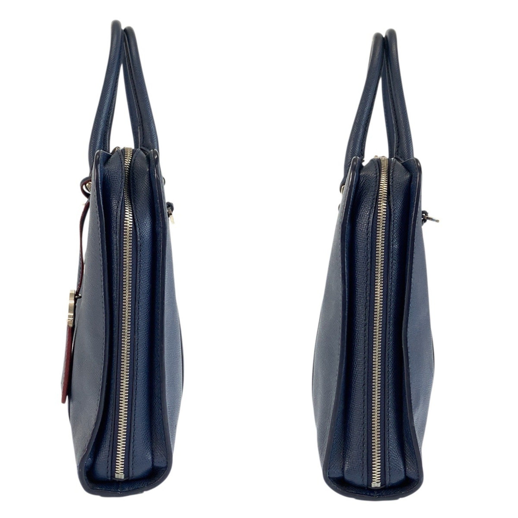 Bvlgari Navy Leather Briefcase (Pre-Owned)