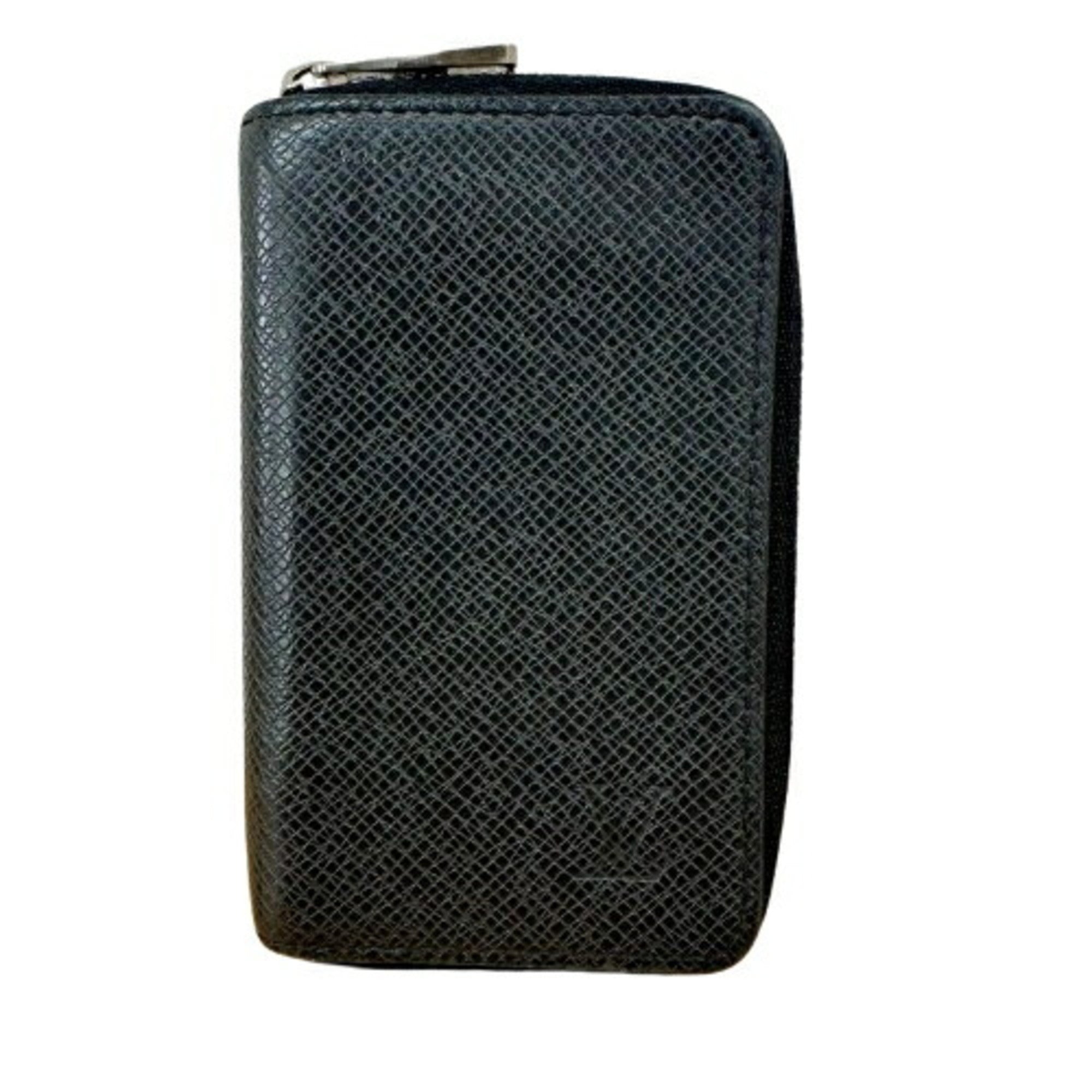 Louis Vuitton Black Taiga Leather Long Wallet (Bi-Fold) (Pre-Owned)