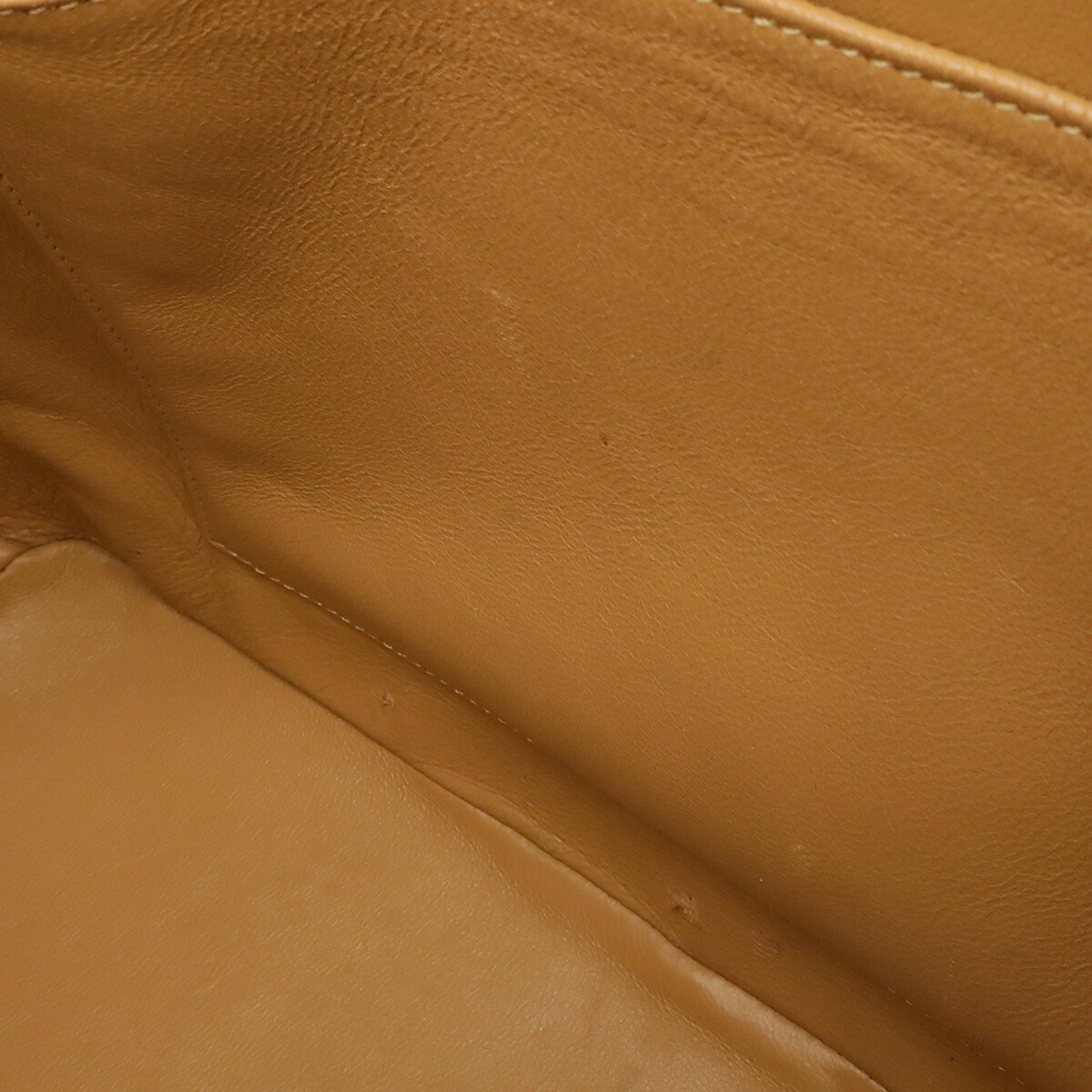 Chanel Beige Grained Calfskin Shoulder Bag Tote Bag (Pre-Owned)