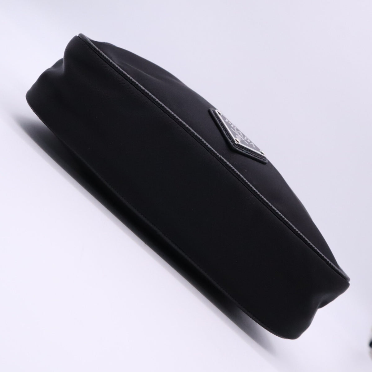 Prada Saffiano Black Nylon Shoulder Bag (Pre-Owned)