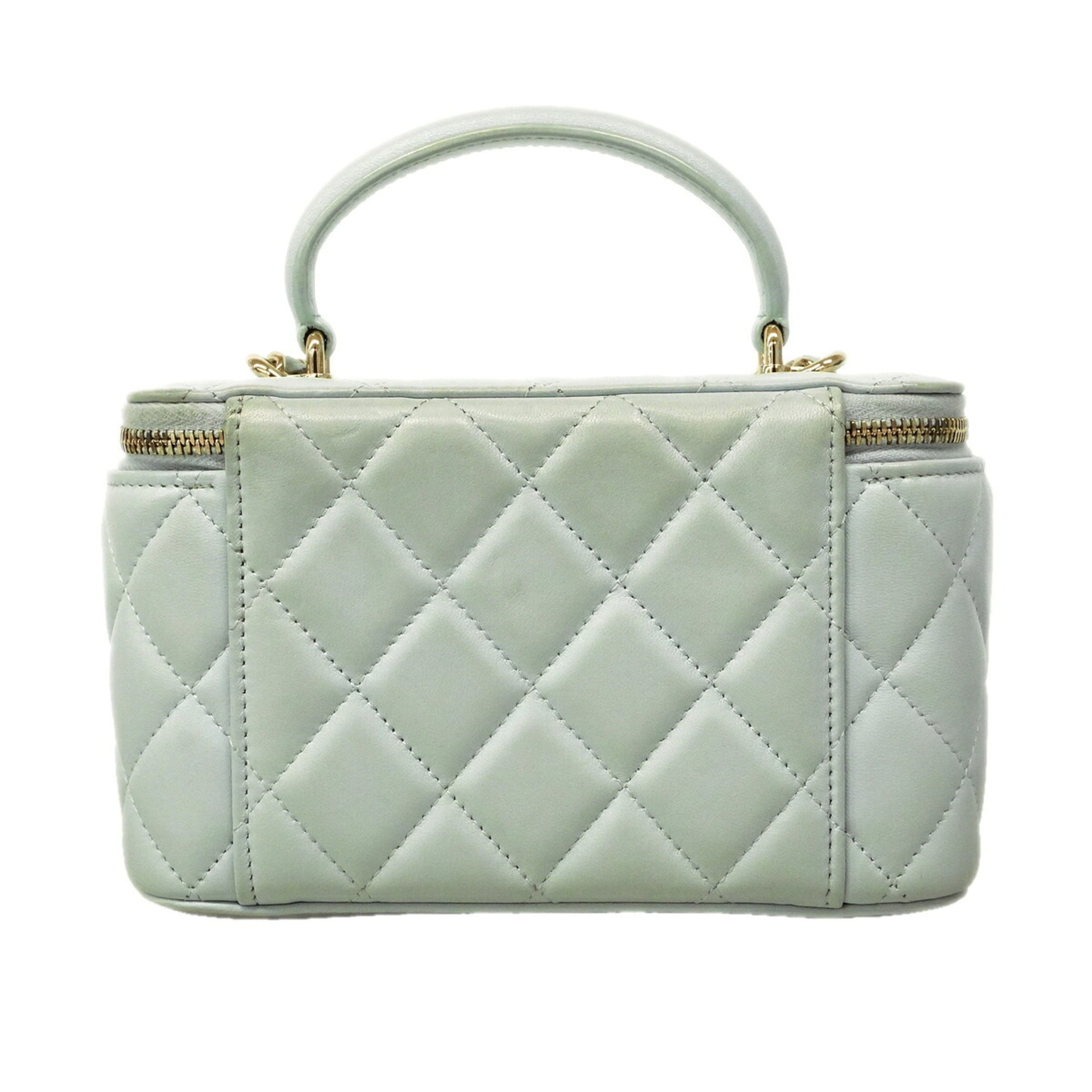 Chanel Sky Blue Leather Vanity Bag (Pre-Owned)