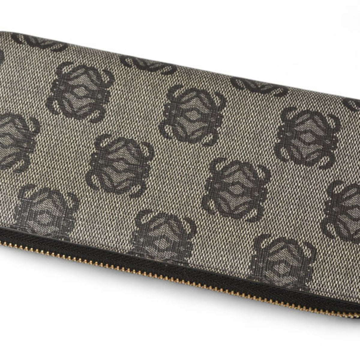 Loewe Black Gray Pvc Long Wallet (Bi-Fold) (Pre-Owned)