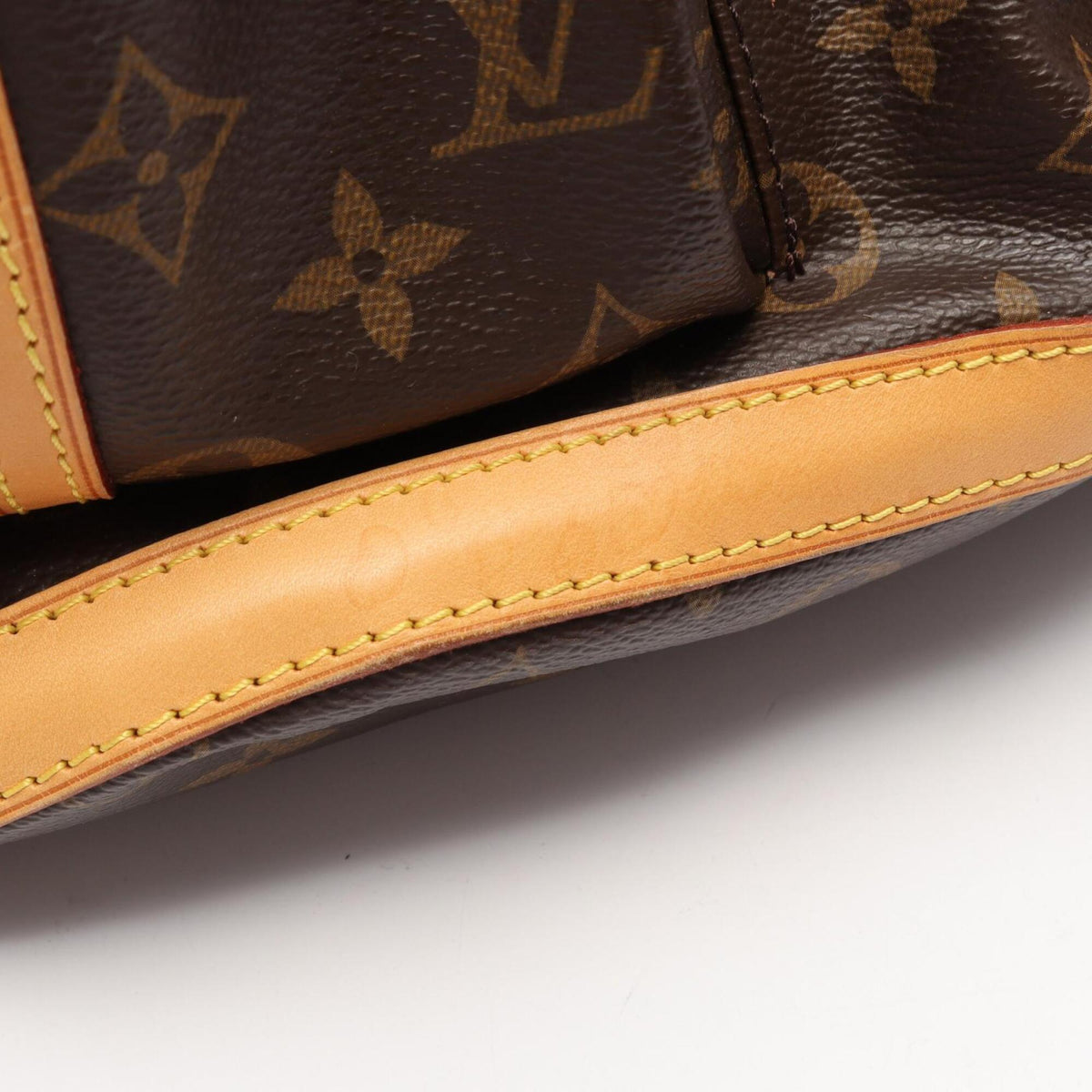 Louis Vuitton Brown Coated Canvas Monogram Leather Backpack Handbag (Pre-Owned)
