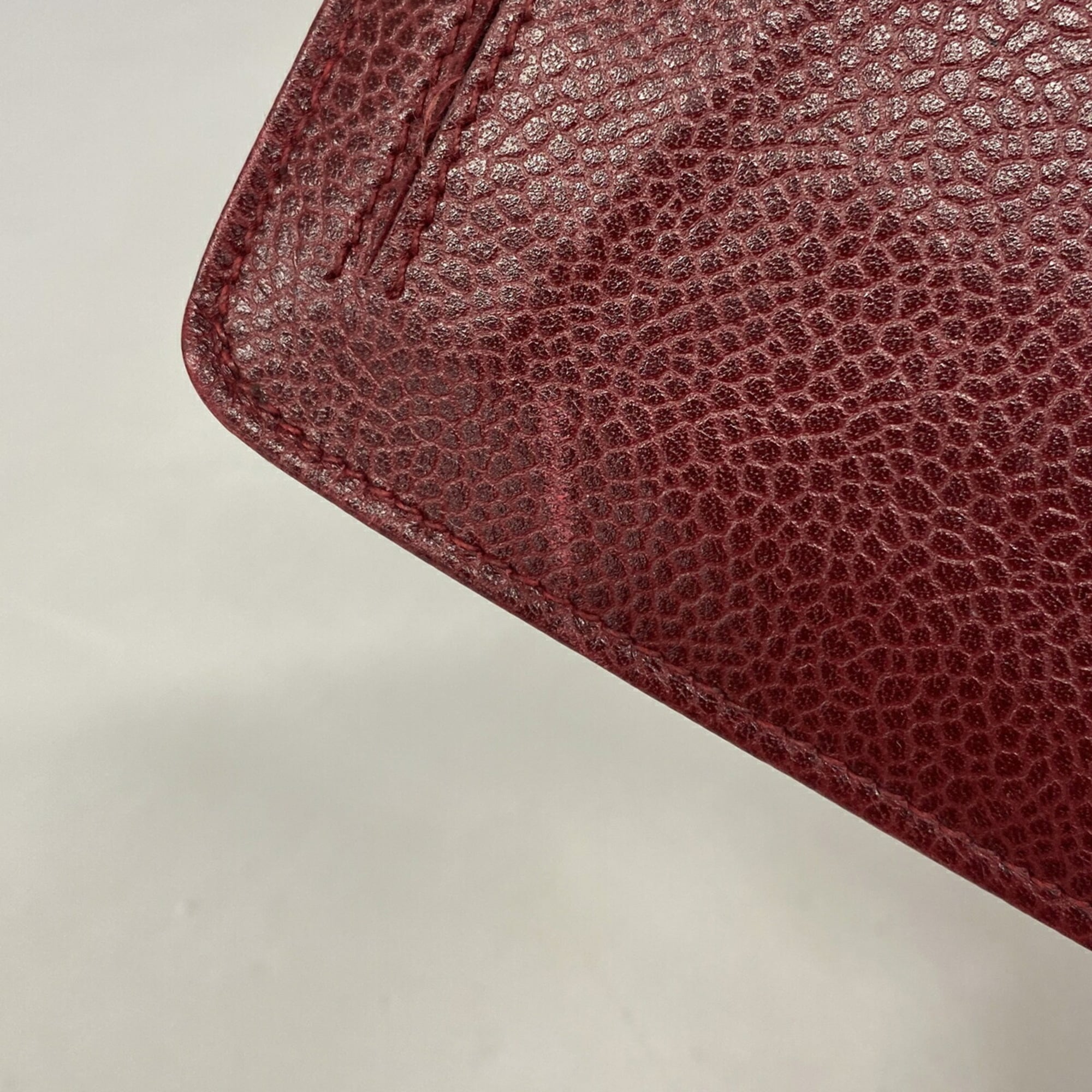Chanel Bordeaux Grained Calfskin Chain/Shoulder Wallet (Pre-Owned)