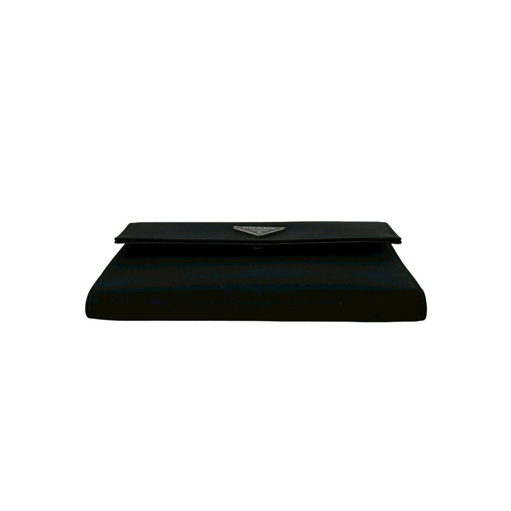 Prada Black Nylon Leather Wallet (Tri-Fold) (Pre-Owned)