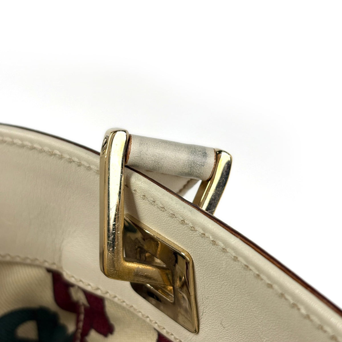 Gucci White Leather Tote Bag (Pre-Owned)